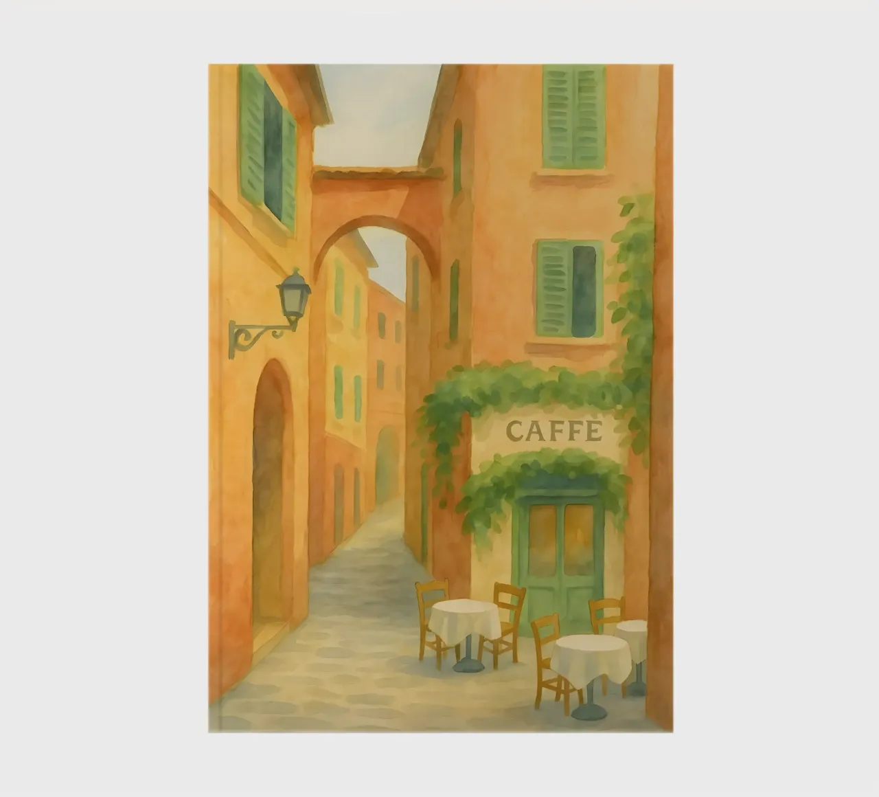 Caffè in Modena – Morgens in der Altstadt notebook by Grande Bellezza