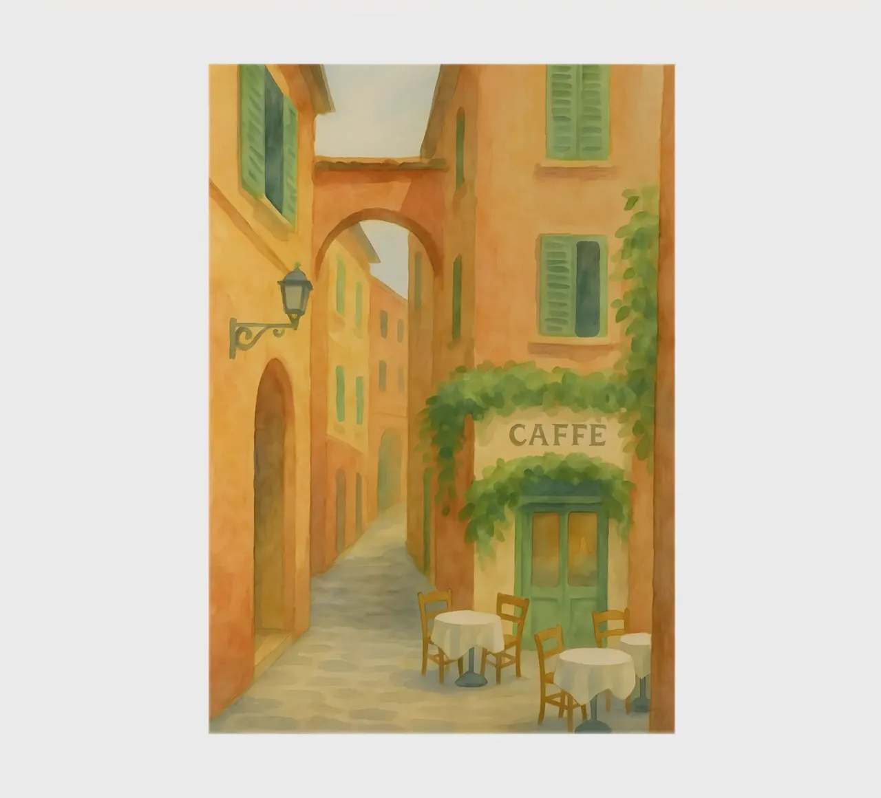Caffè in Modena – Morgens in der Altstadt notebook by Grande Bellezza