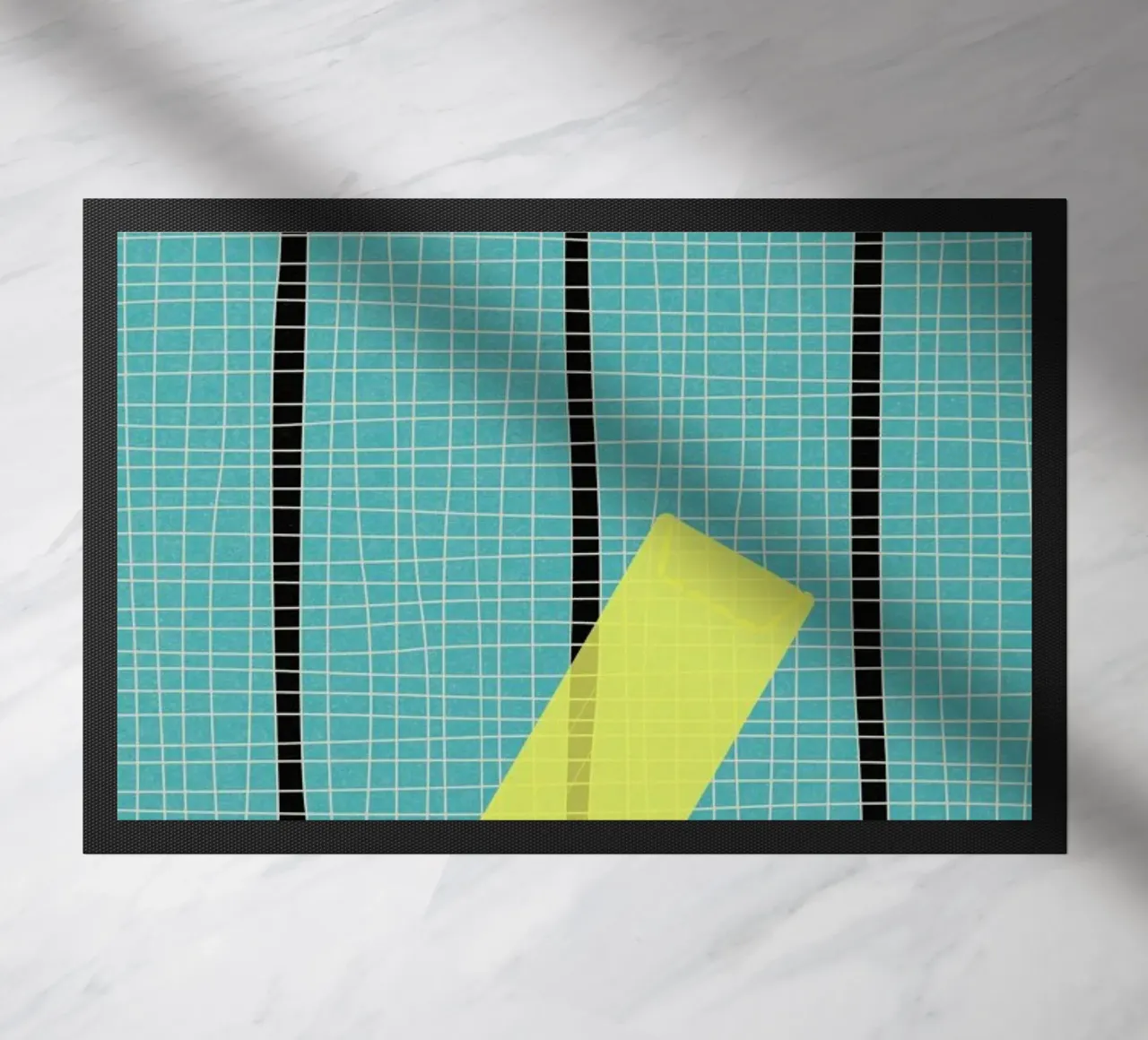 Floating In The Pool Fußmatte von Rosi Feist