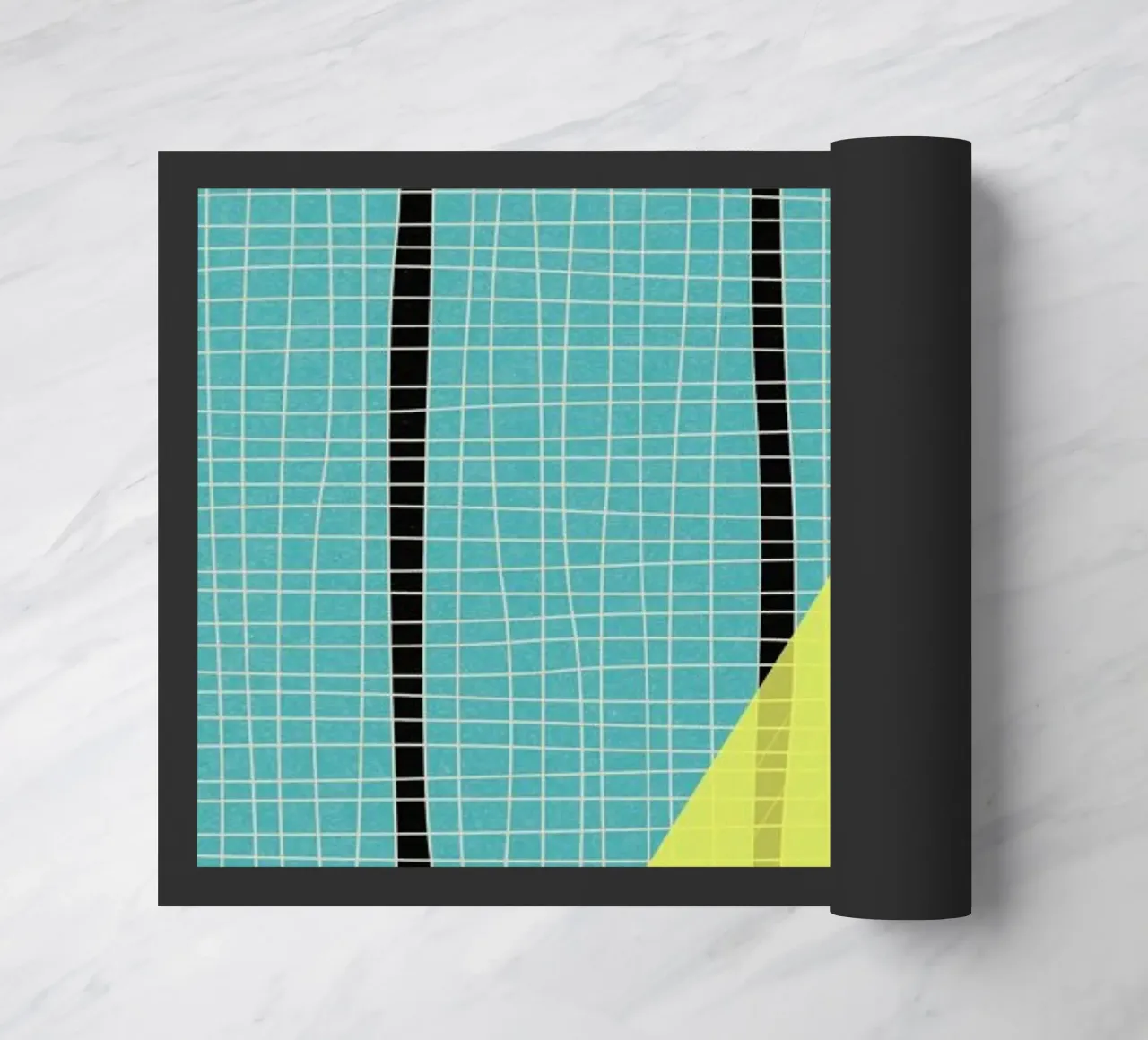 Floating In The Pool Fußmatte von Rosi Feist