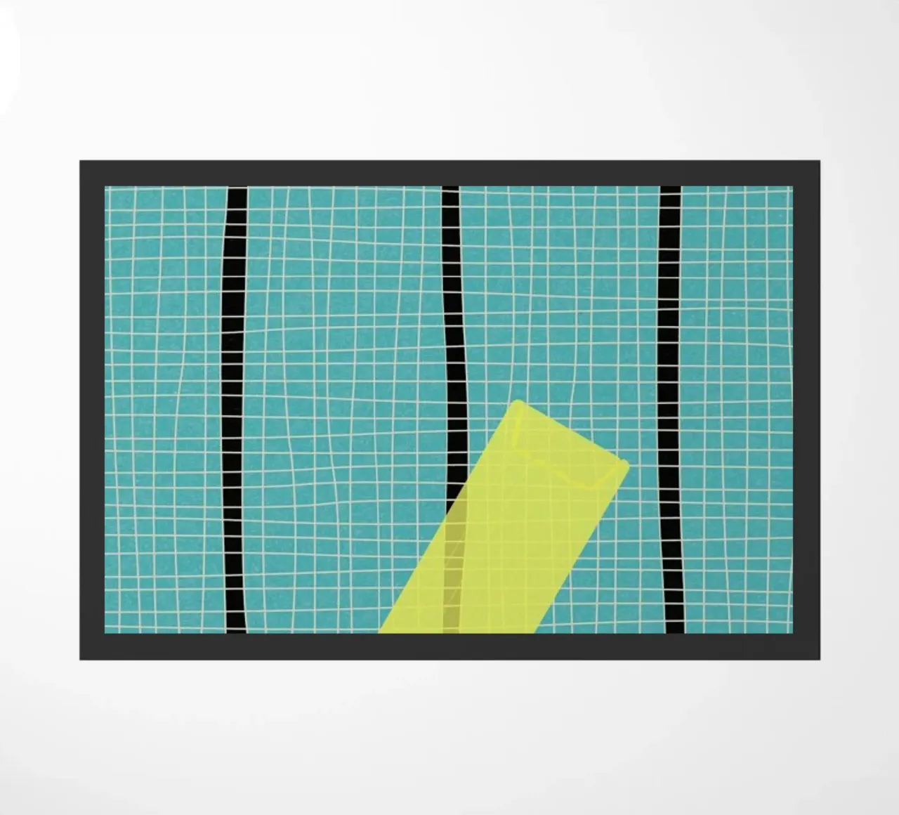 Floating In The Pool Fußmatte von Rosi Feist