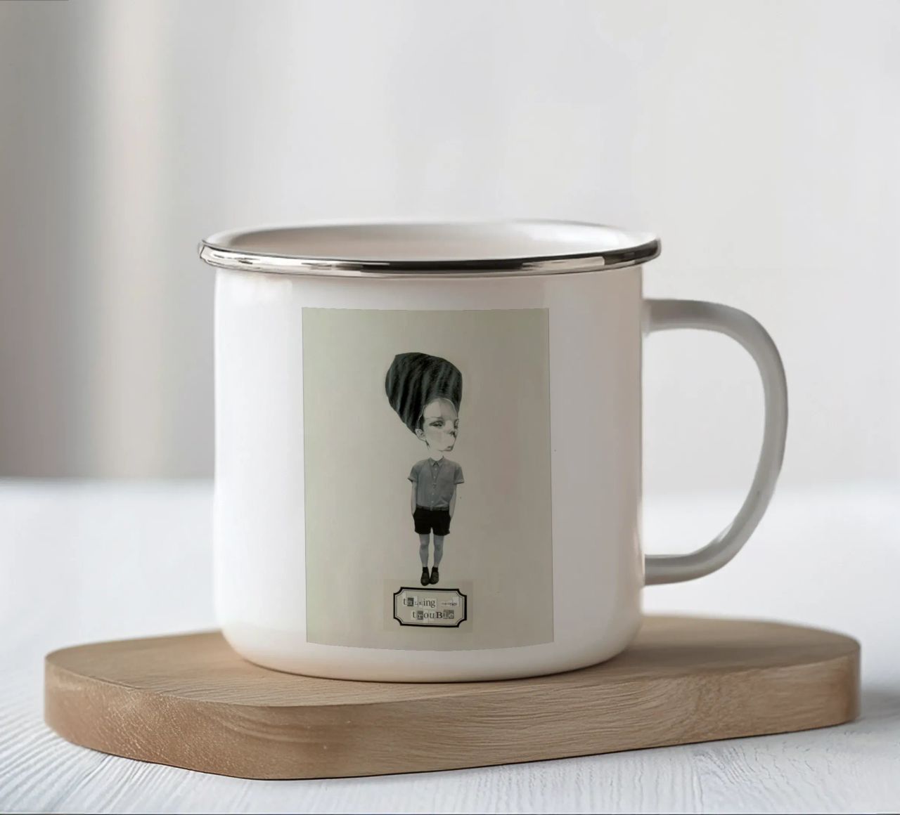 [dəʊnt] II tazza in smalto da Julia Danckwerth