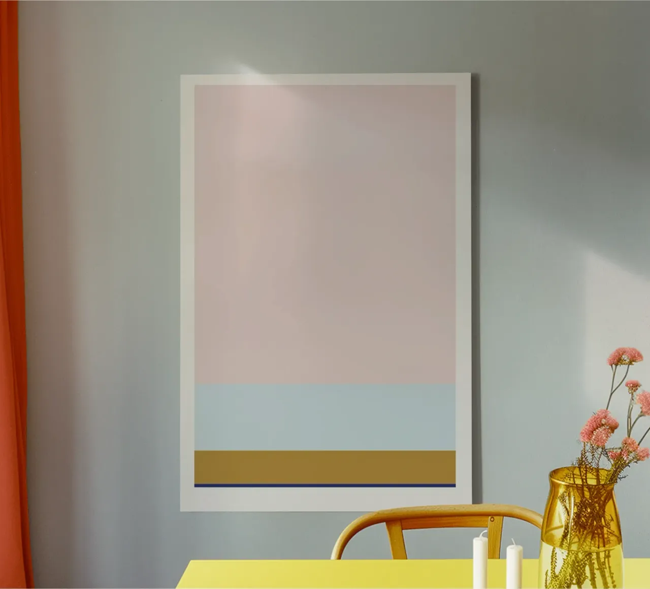 Stripe Light 1 tela con Cornice a cassetta da 170QM