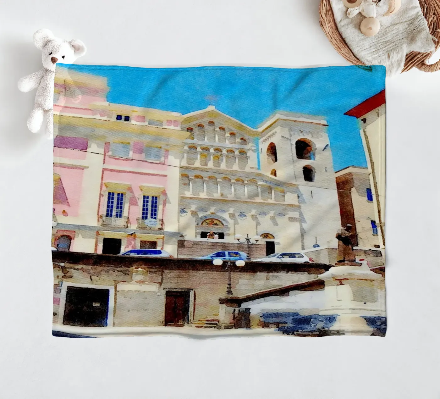 Cagliari Fleecedecke von Massimo Frascogna