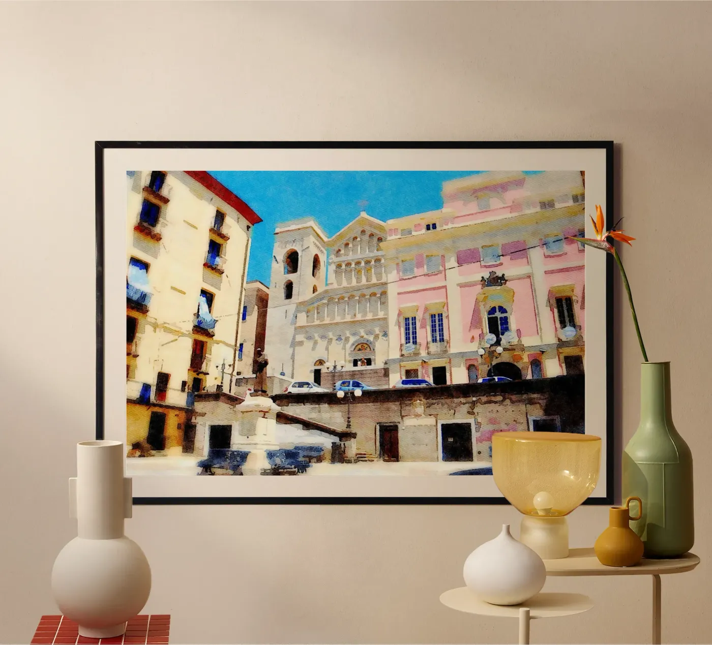 Cagliari poster by Massimo Frascogna