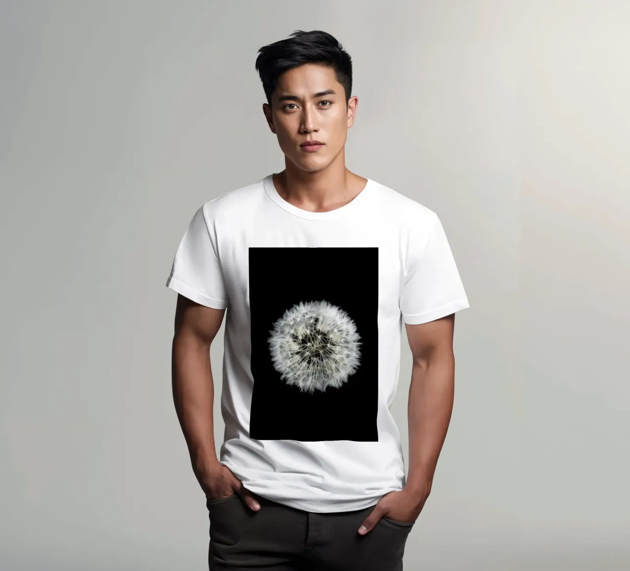 Black and White Dandelion t-shirt da Studio Nahili