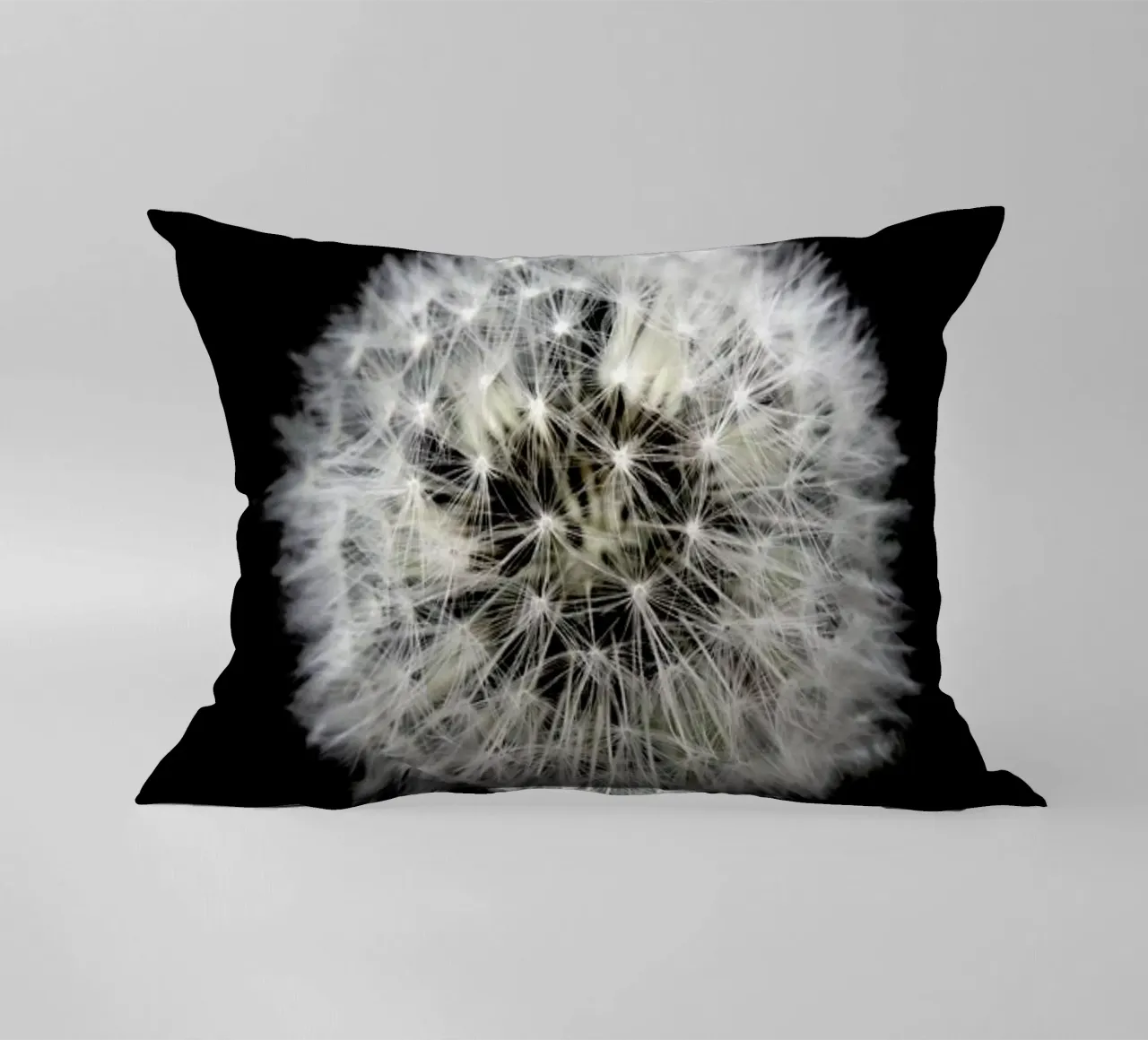 Black and White Dandelion cuscino da Studio Nahili
