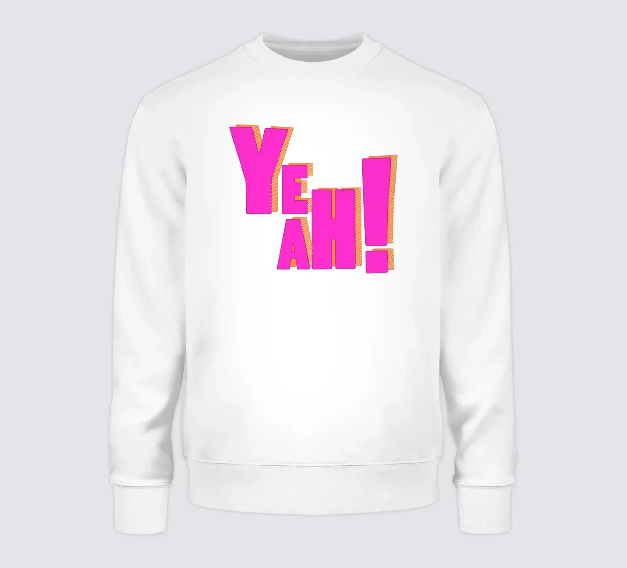 YEAH! - Tipografia 3D rosa audace felpa da showmemars