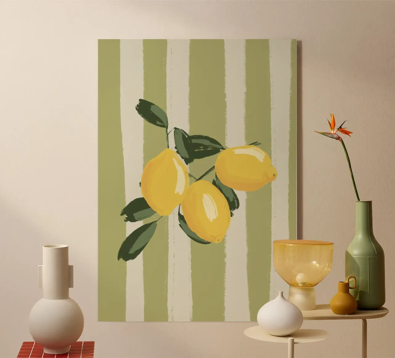 Limoni su strisce verdi plexiglass da Sixmai