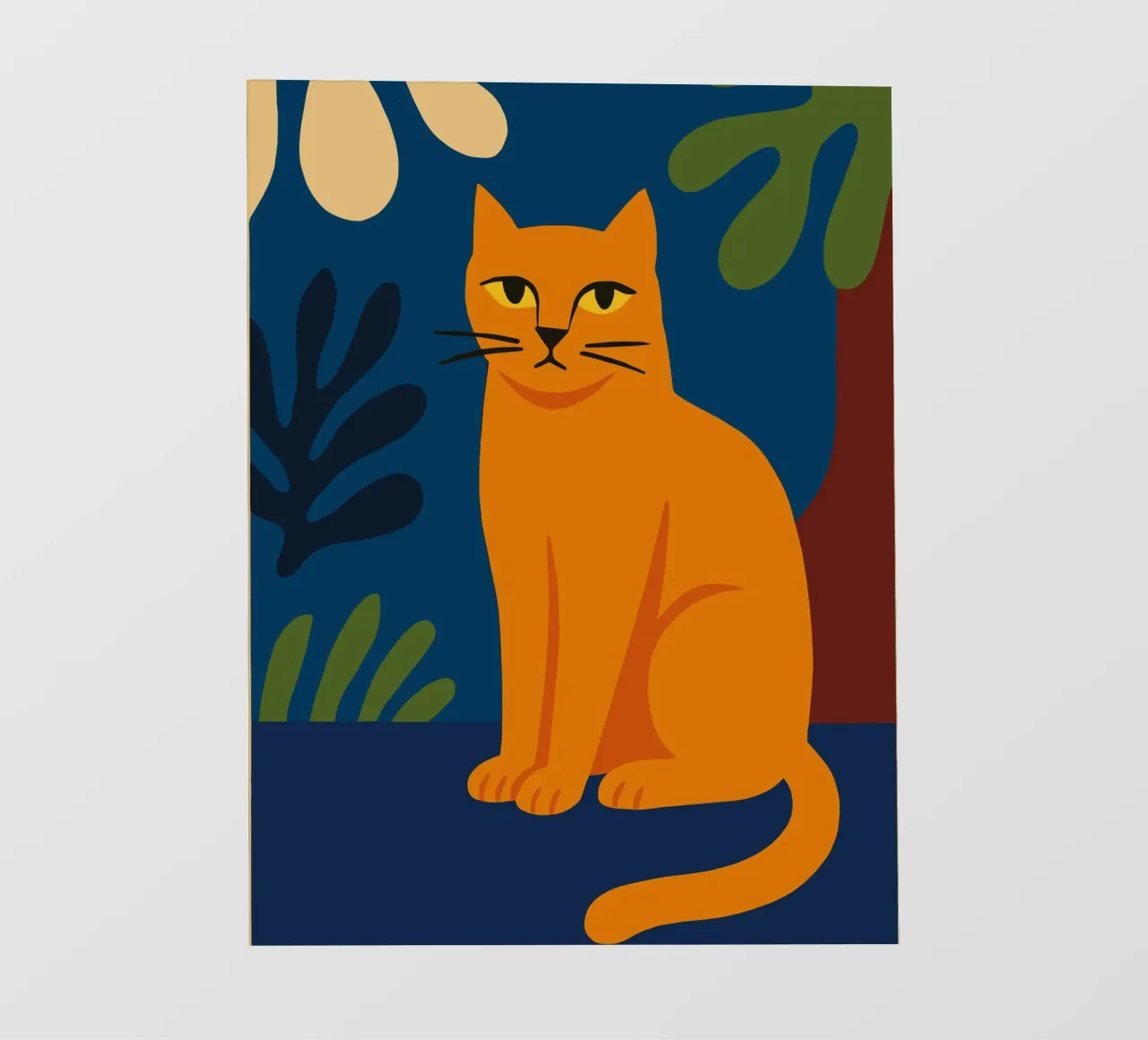 orange cat matisse telo in pvc da ramosashop