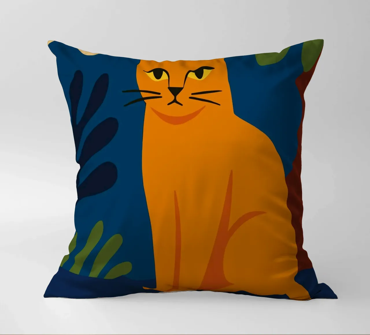 orange cat matisse cuscino da ramosashop