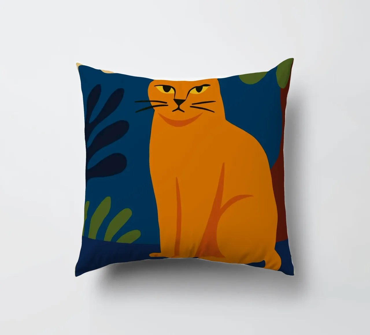 orange cat matisse cuscino da ramosashop