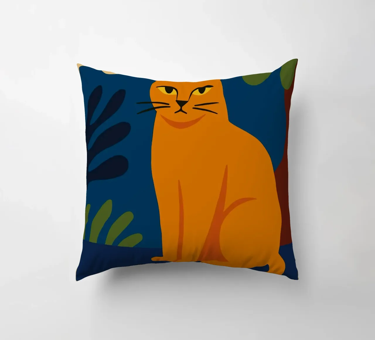 orange cat matisse cuscino da ramosashop