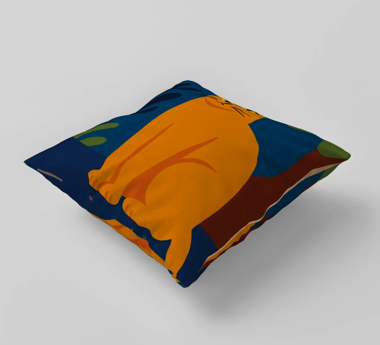 orange cat matisse cuscino da ramosashop