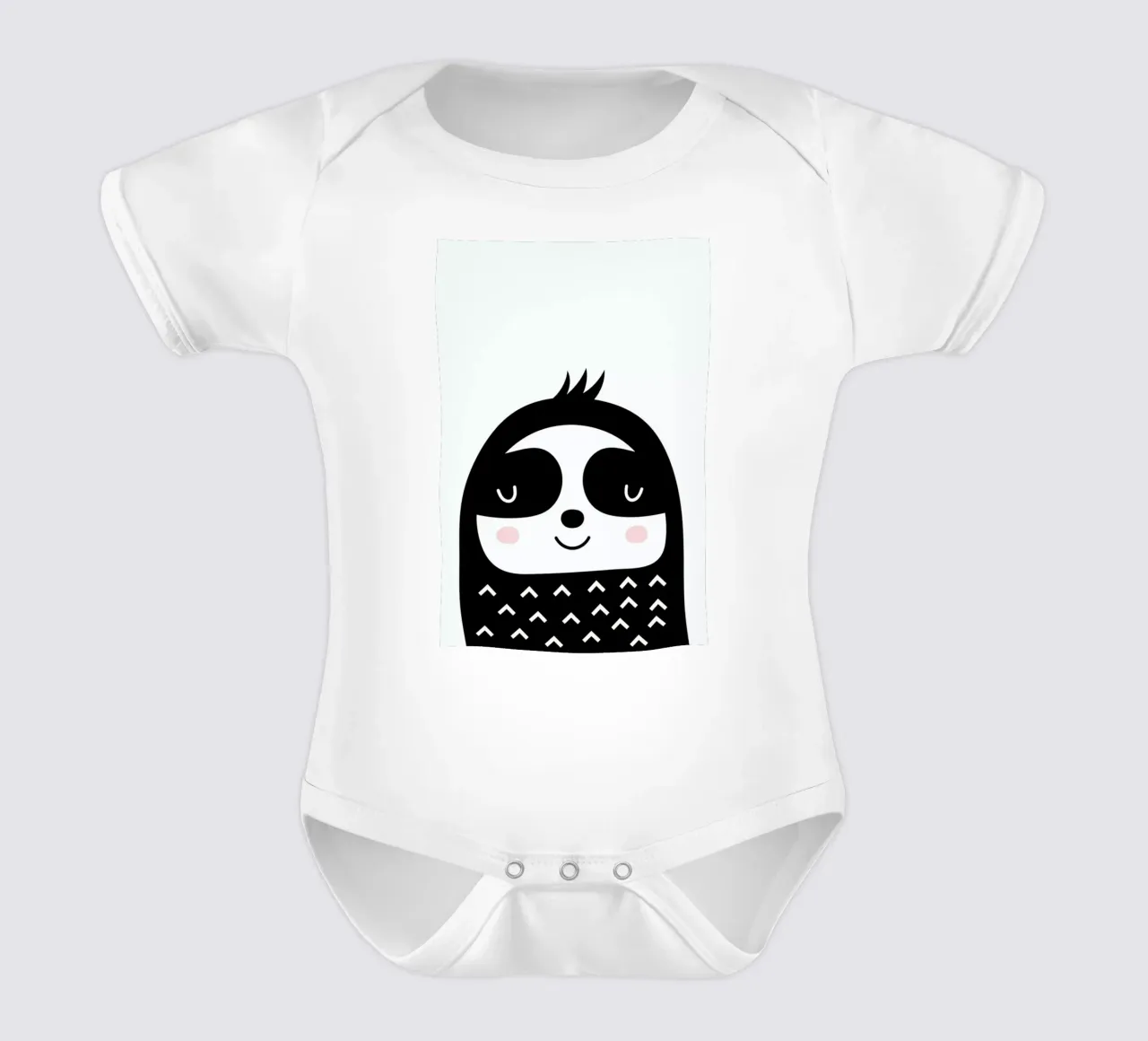 Happy Sloth body neonato maniche corte da Little Flourishes
