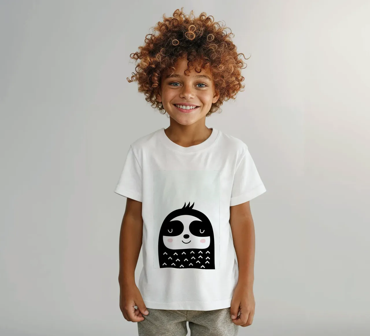 Happy Sloth t-shirt bambini da Little Flourishes