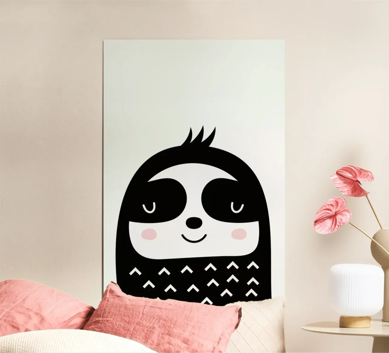 Happy Sloth poster da Little Flourishes