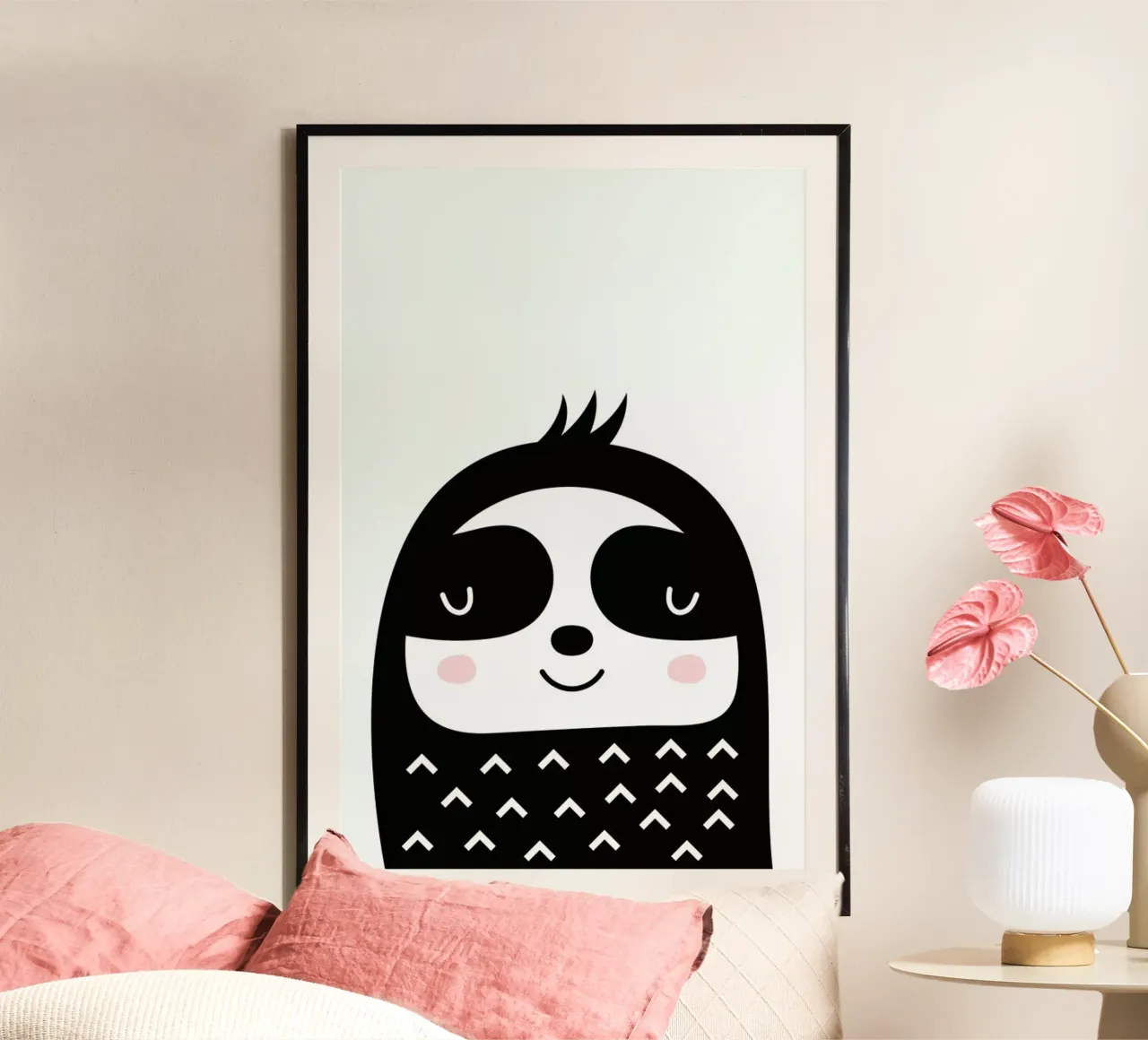 Happy Sloth poster da Little Flourishes