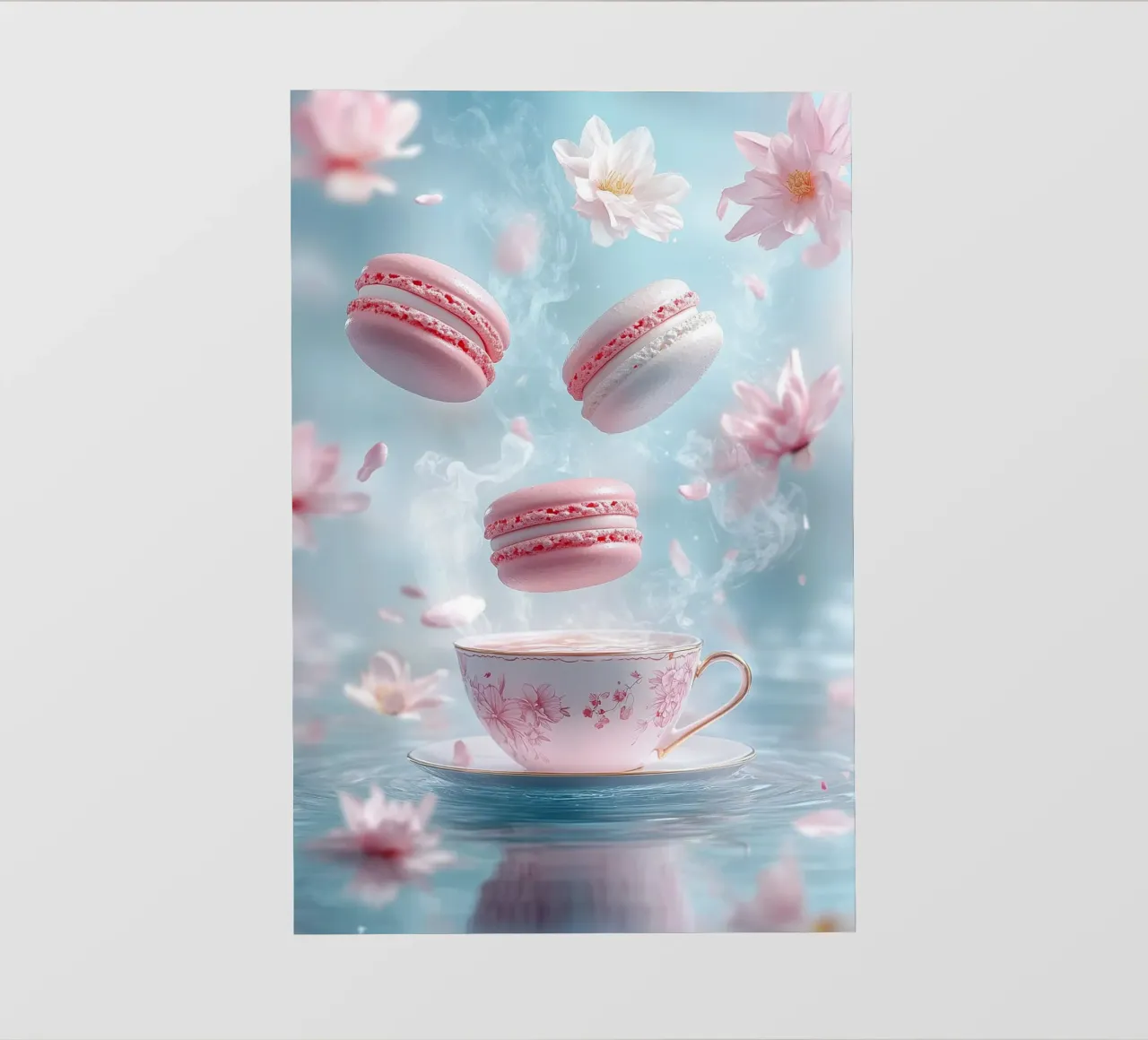 Momenti magici con i macarons galleggianti telo in pvc da M-Ulrich-Digital Art