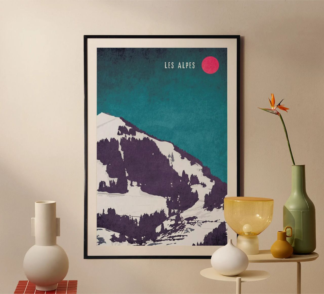 Les Alpes Poster von Kubistika