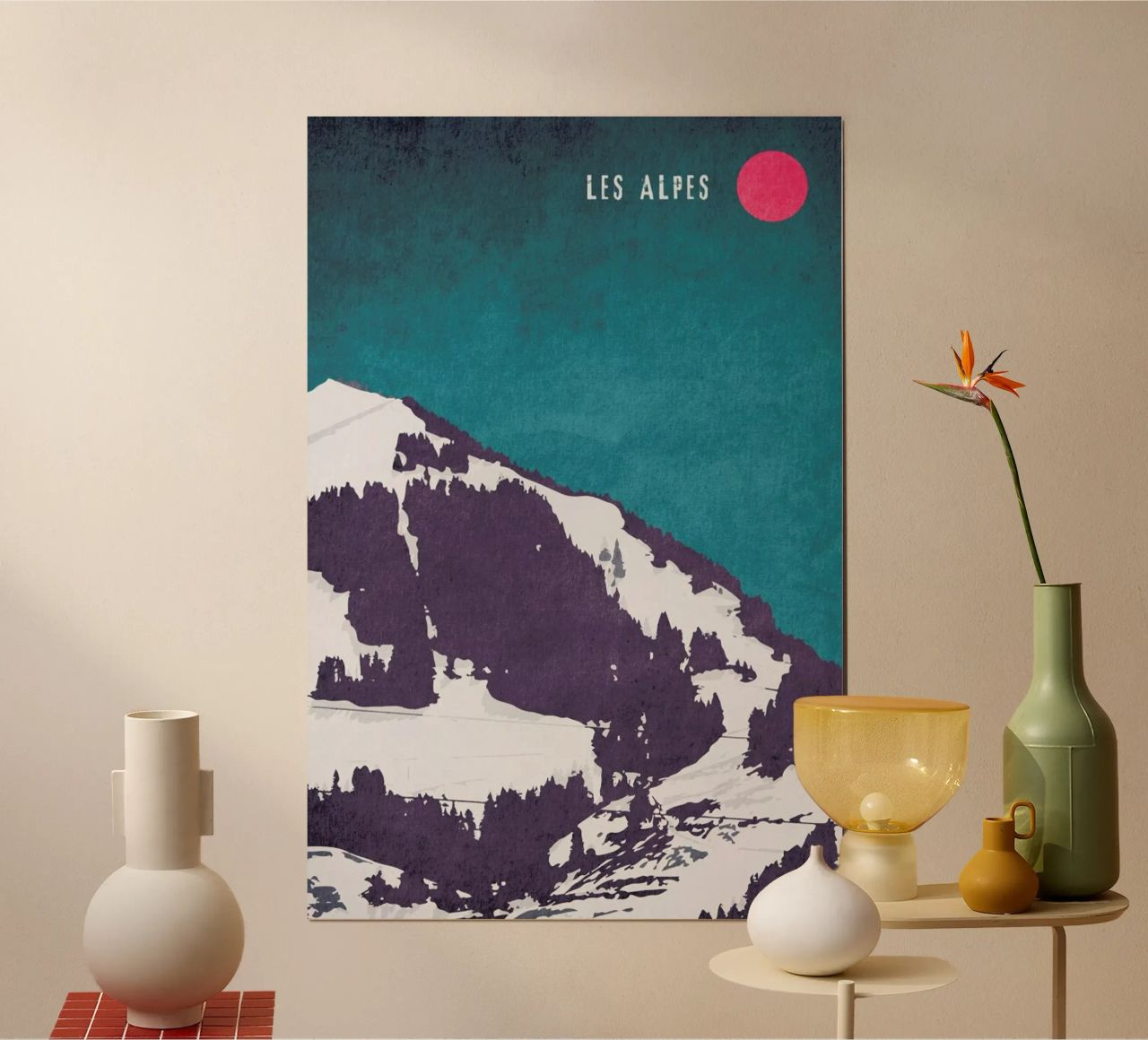 Les Alpes Poster von Kubistika