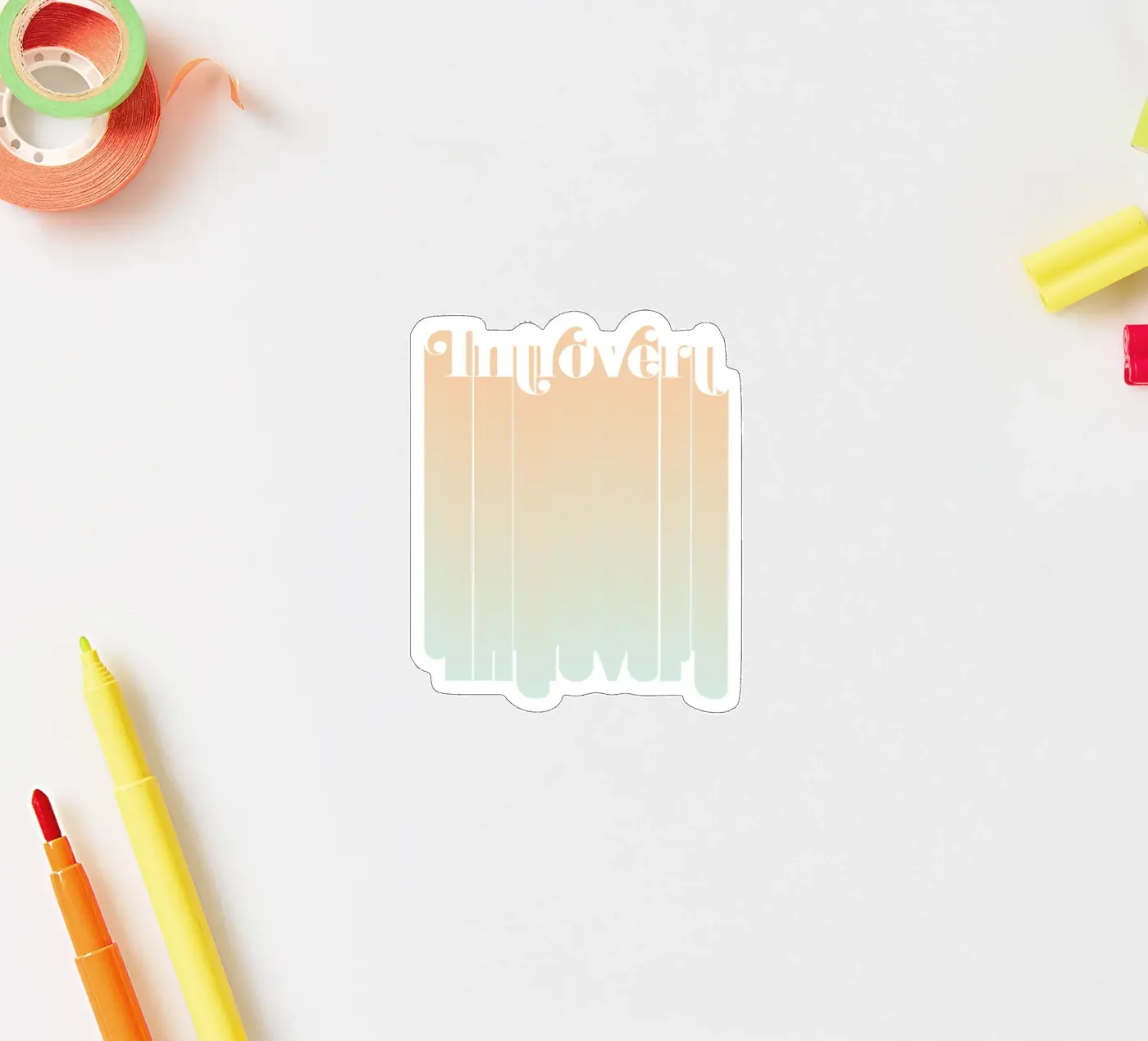 Introvert sticker van DesigndN