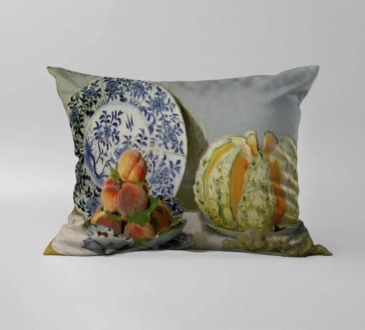 Monet - Still Life with Melon cuscino da ARTOTHEK