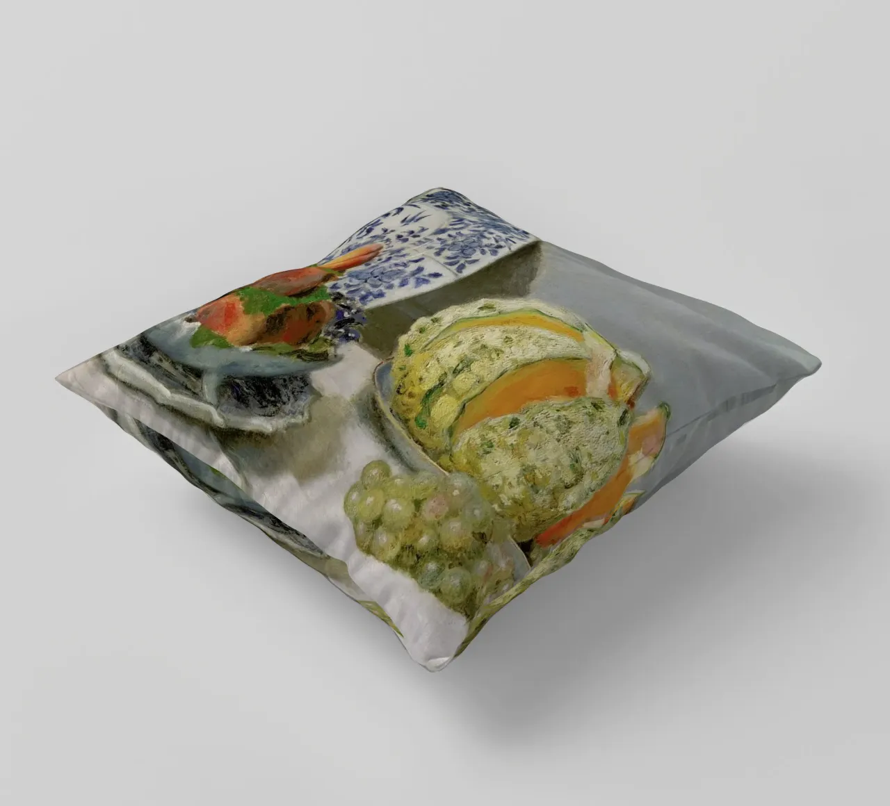 Monet - Still Life with Melon cuscino da ARTOTHEK