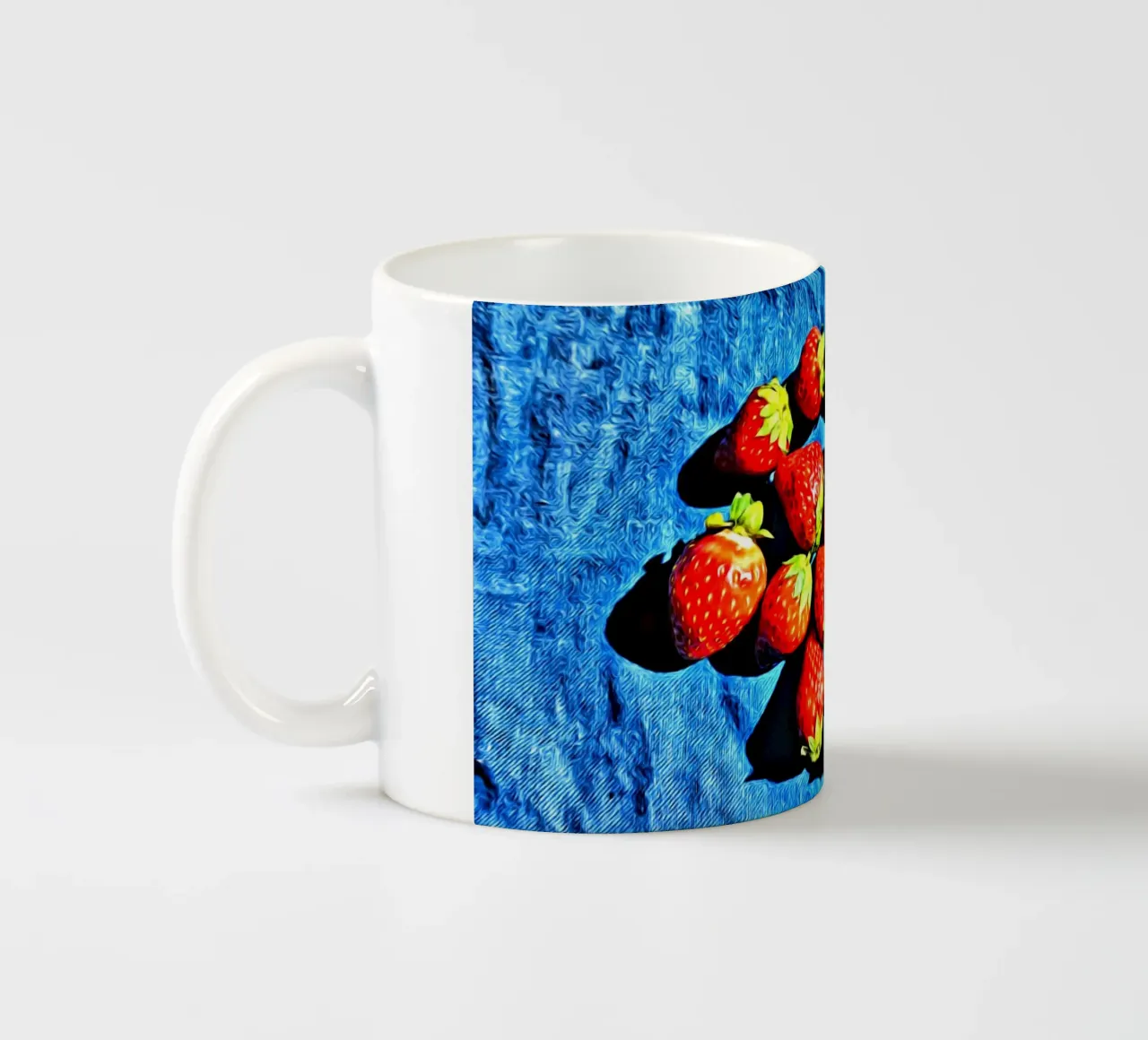 fragole tazza in ceramica da Massimo Frascogna