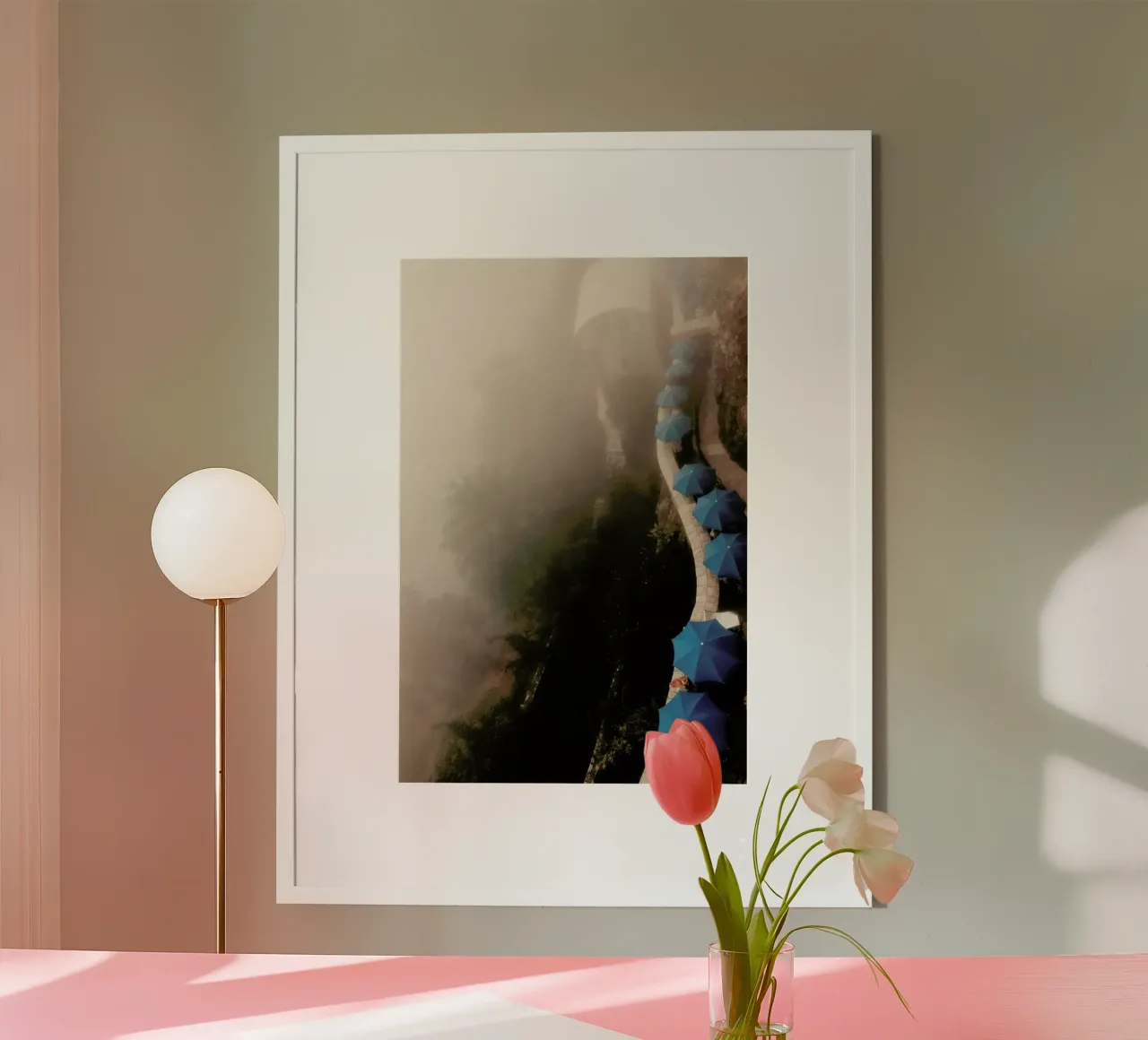 Mountain Path In Montenegro poster con telaio in plastica da Sebastian Hilgetag
