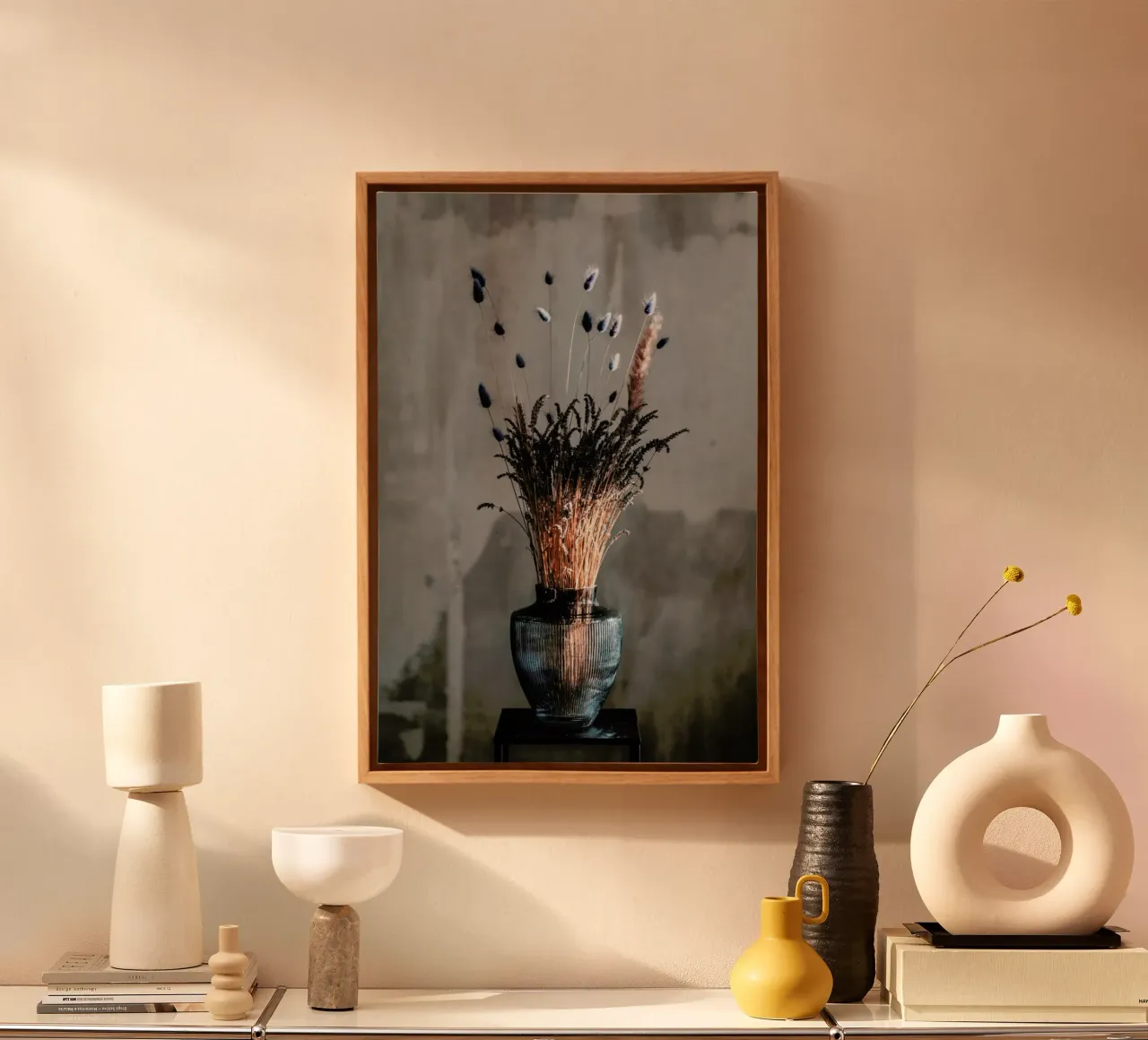 Decorative Bouquet Of Lavendel canvas met Baklijst van Sebastian Hilgetag