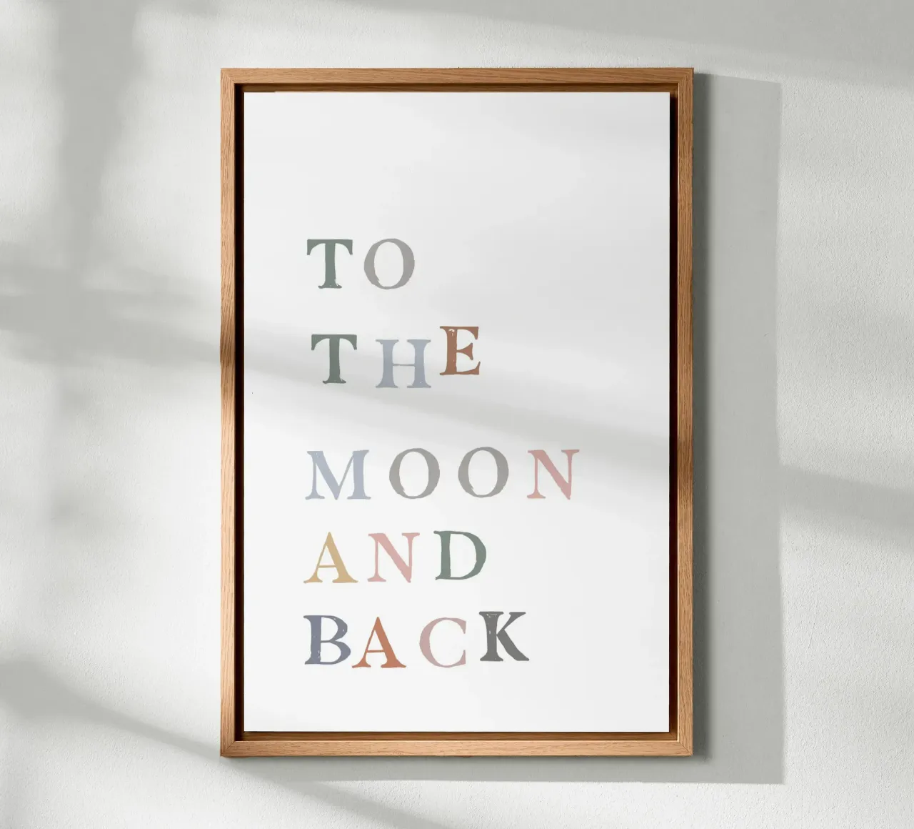 To The Moon and Back canvas by KRUTH DESIGN