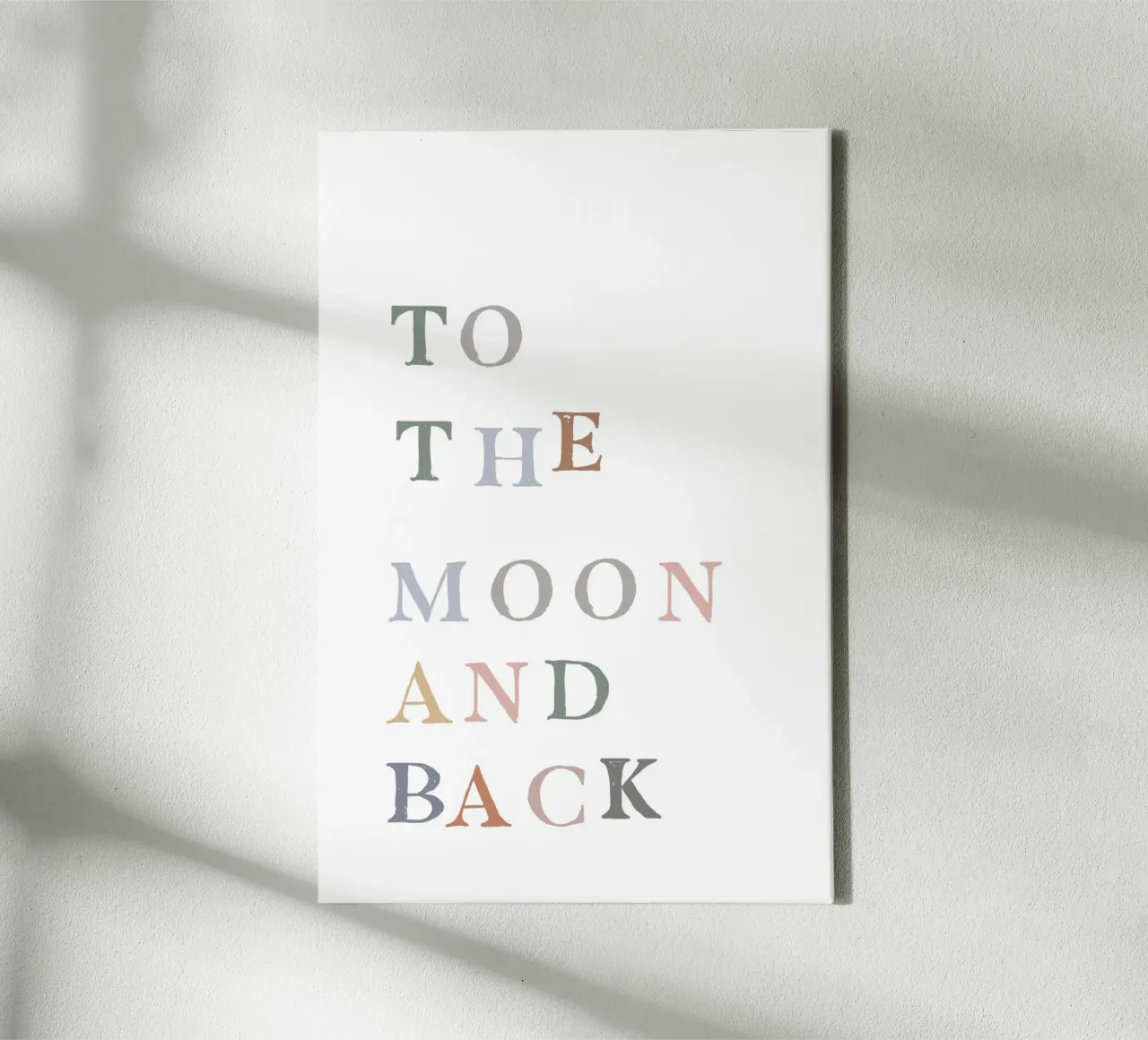 To The Moon and Back canvas by KRUTH DESIGN