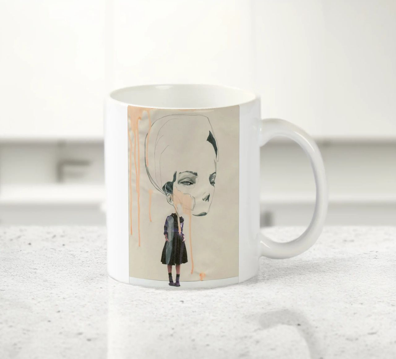 [ˈmandl̩|a͜uɡə] I tazza in ceramica da Julia Danckwerth