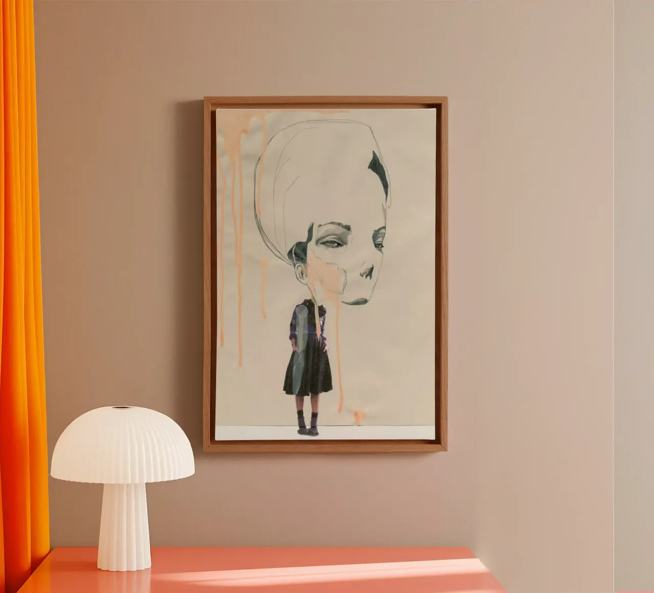 [ˈmandl̩|a͜uɡə] I tela con Cornice a cassetta da Julia Danckwerth