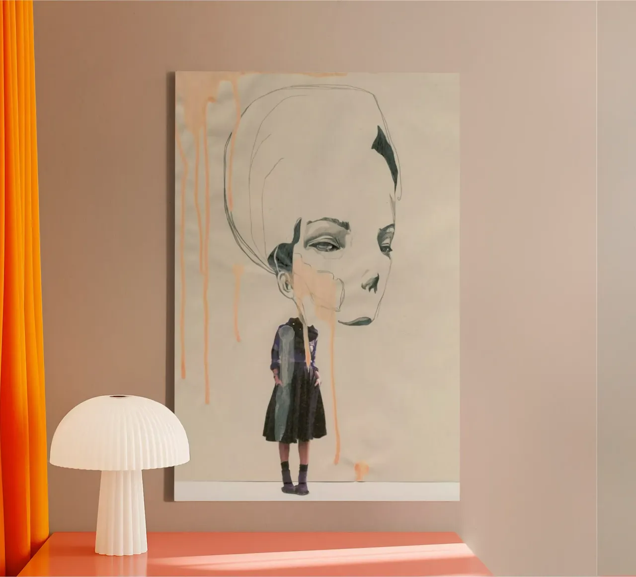 [ˈmandl̩|a͜uɡə] I tela con Cornice a cassetta da Julia Danckwerth
