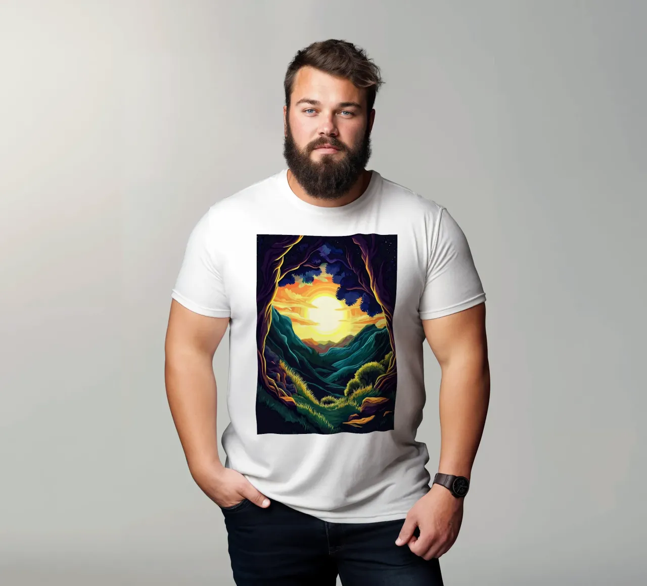 L'alba sulla valle dei sogni t-shirt da pixelbull - medieval art and more