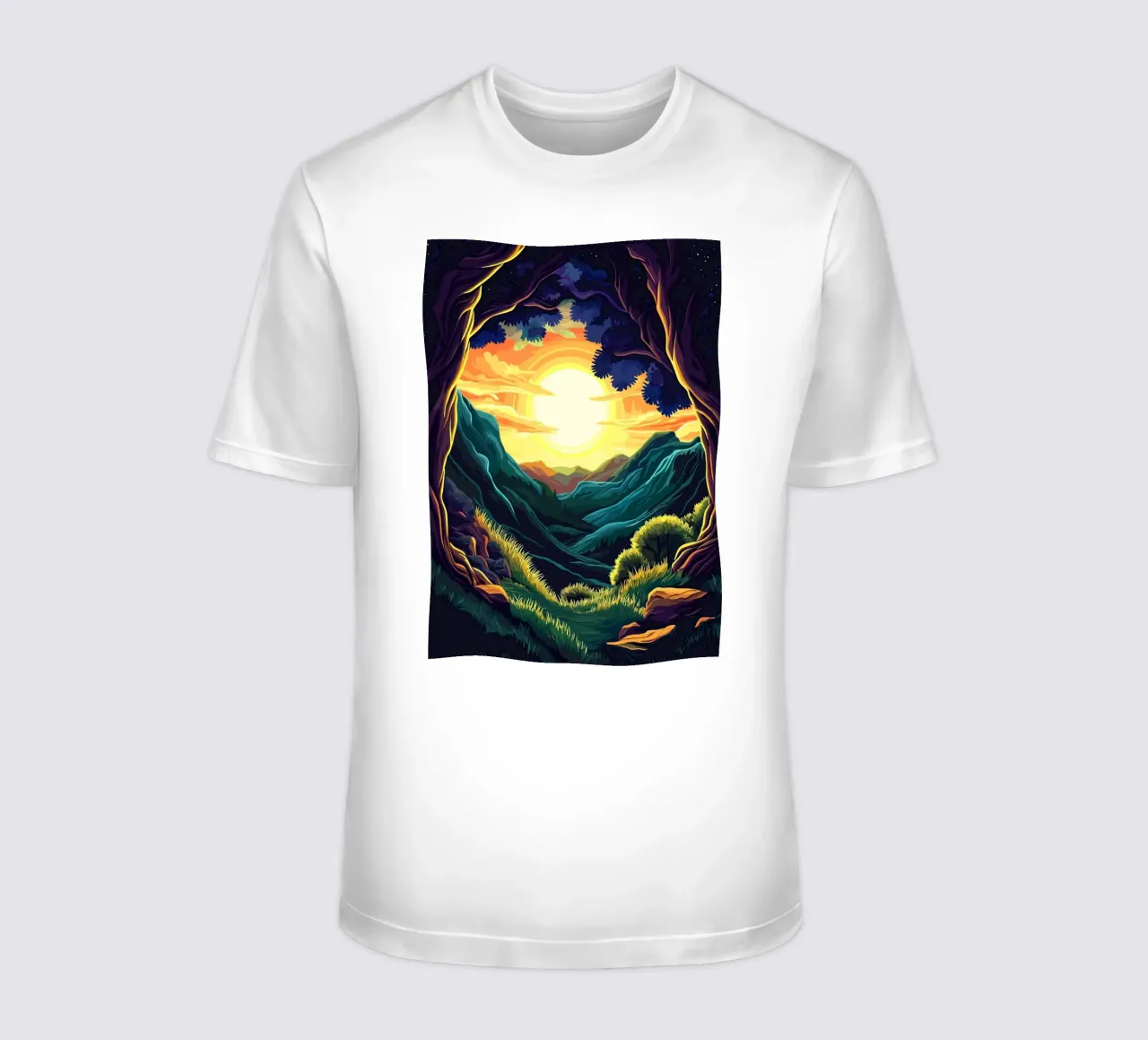 L'alba sulla valle dei sogni t-shirt da pixelbull - medieval art and more