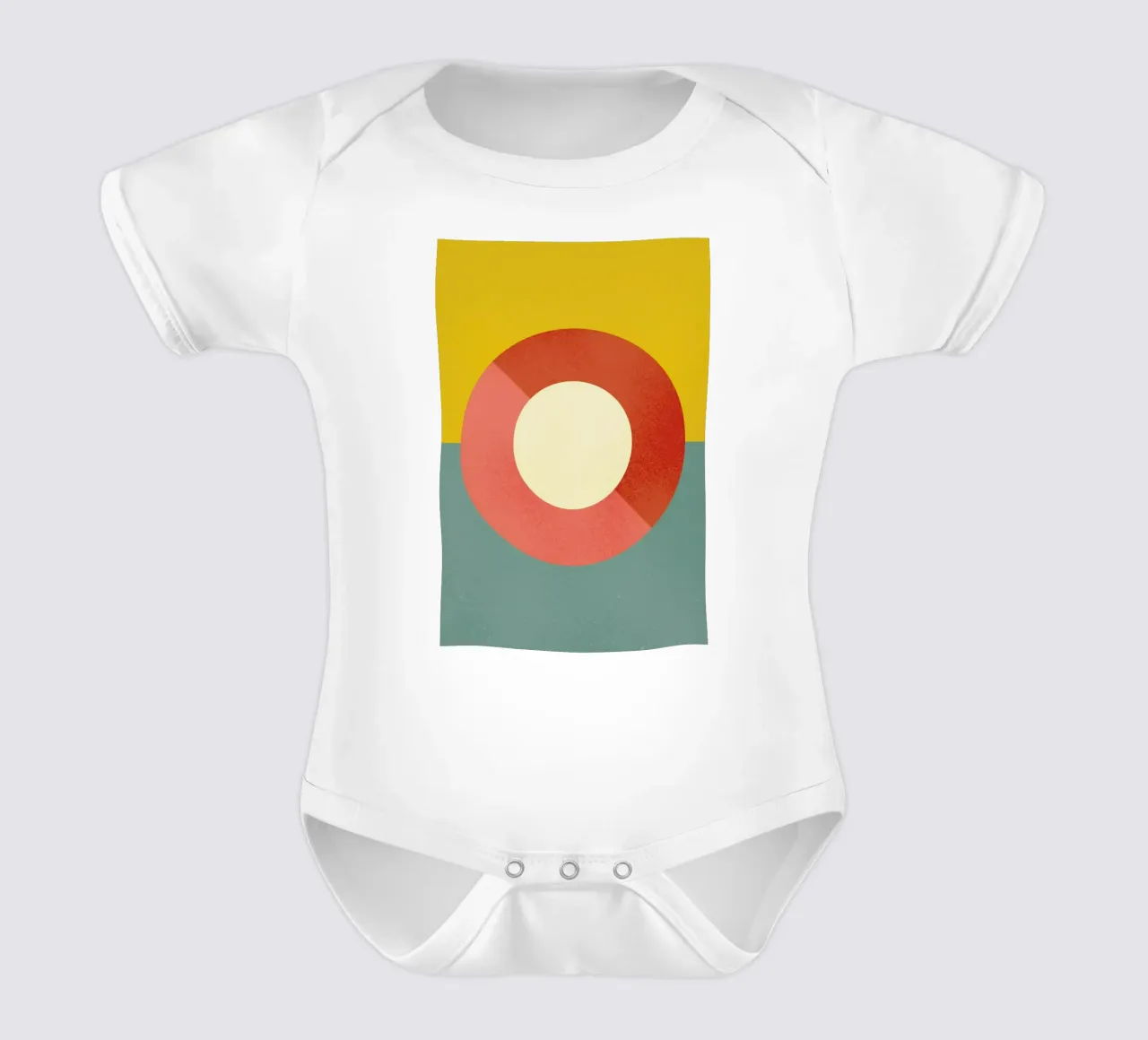 Porthole short-sleeve baby romper by daylight design studio