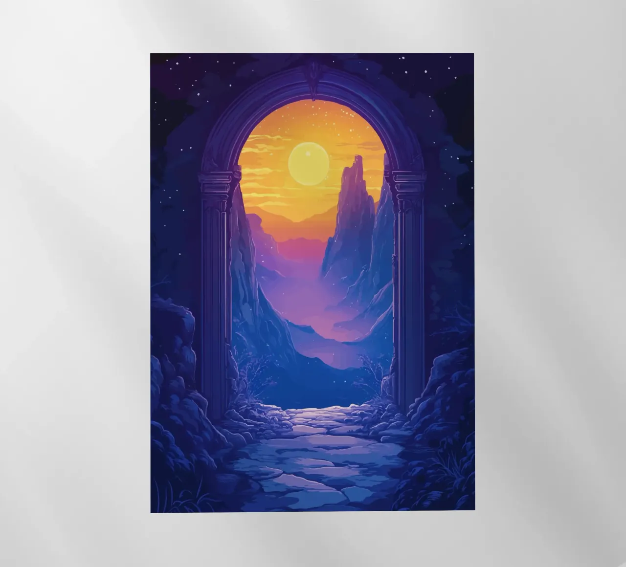 Porta d'accesso a un mondo di sogni luminosi pellicola backlit da pixelbull - medieval art and more