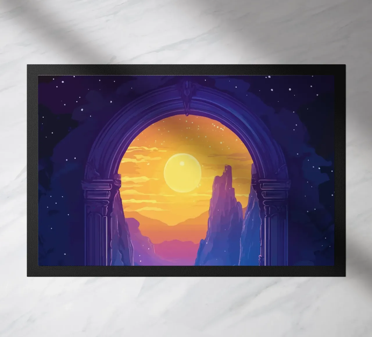 Porta d'accesso a un mondo di sogni luminosi zerbino da pixelbull - medieval art and more