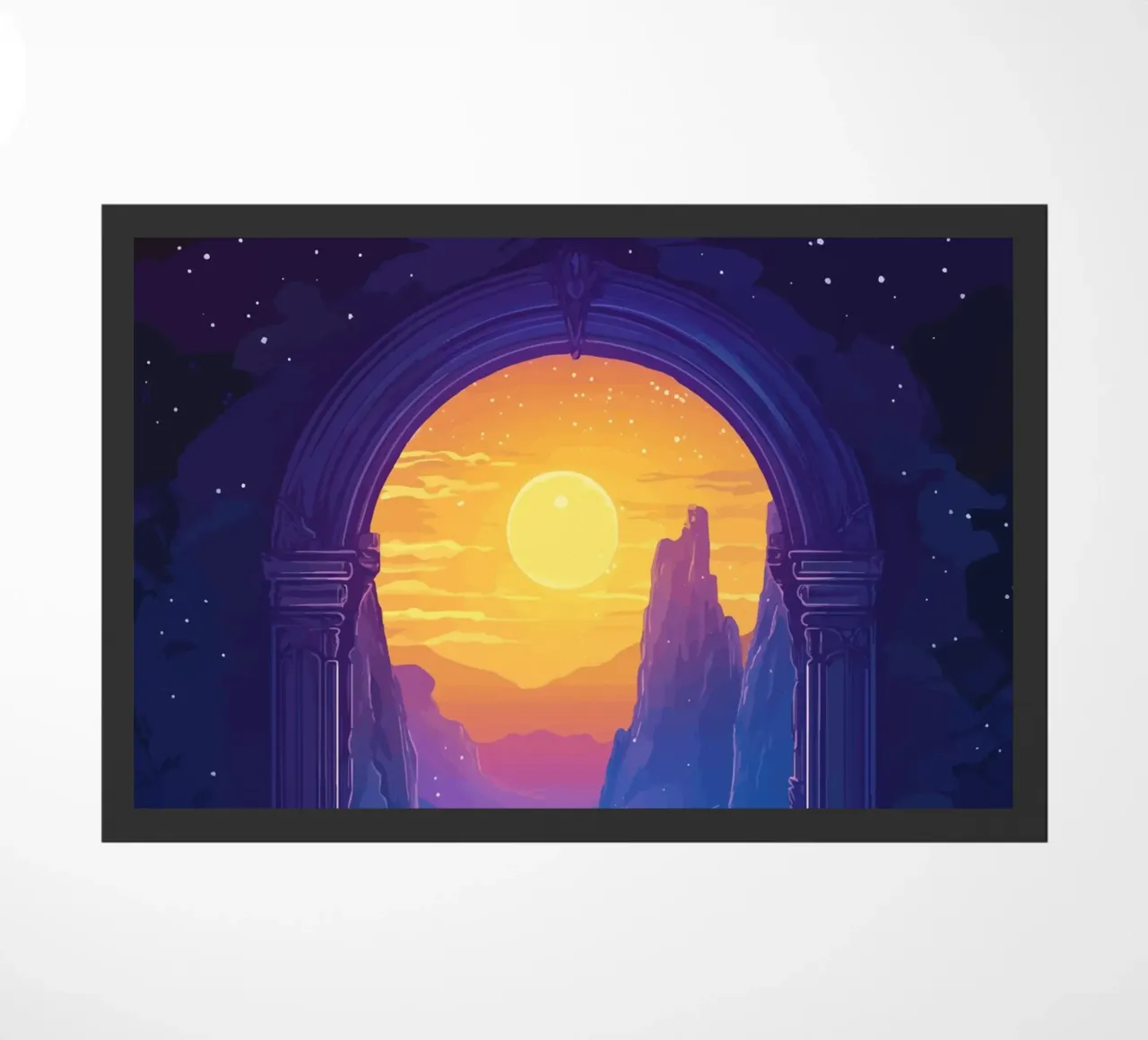 Porta d'accesso a un mondo di sogni luminosi zerbino da pixelbull - medieval art and more