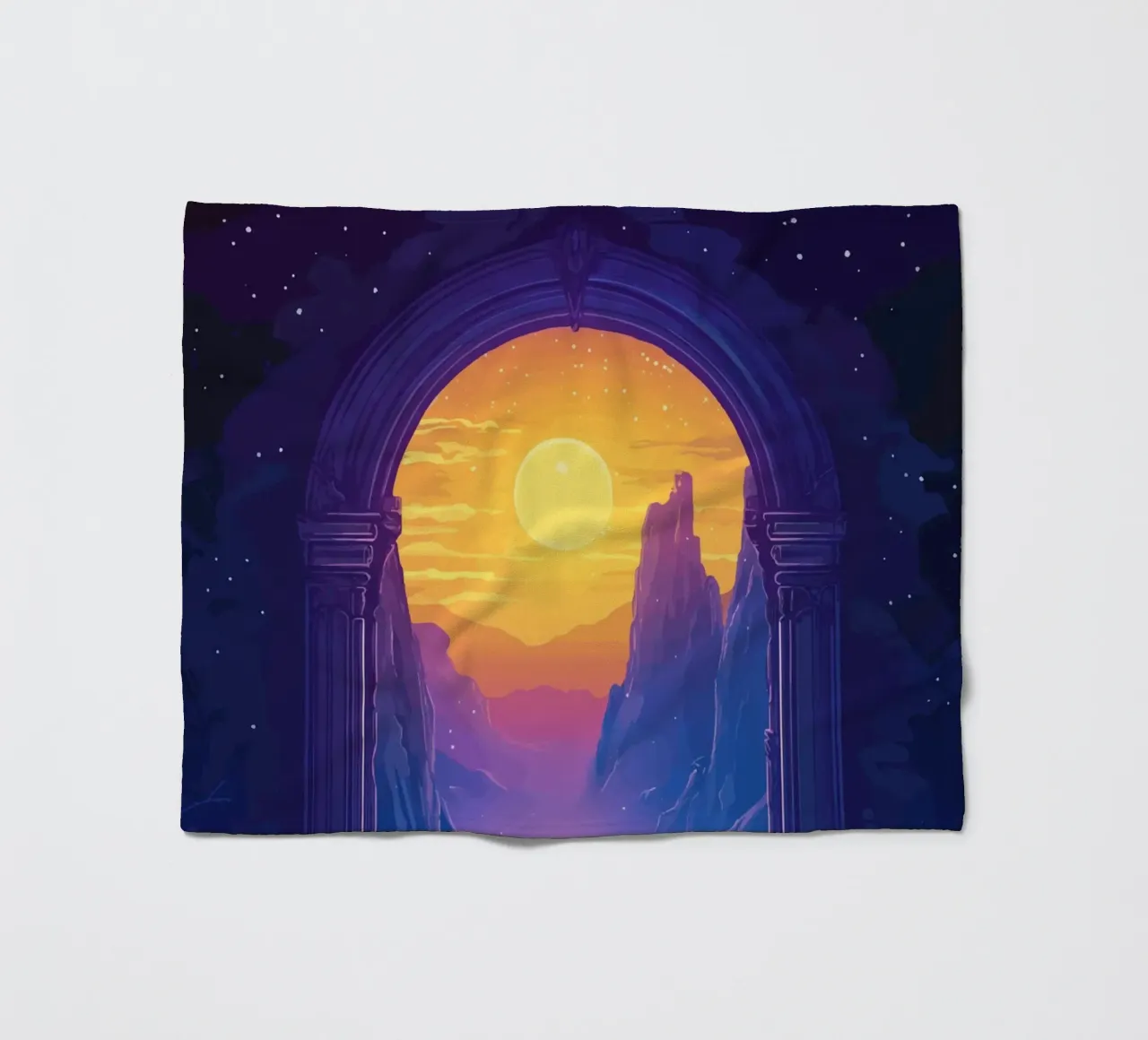 Gateway to a luminous dream world fleece blanket by pixelbull - medieval art and more