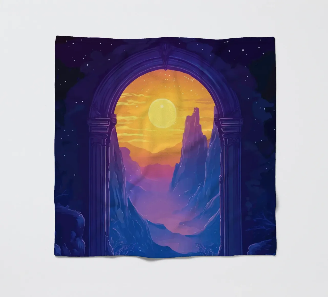 Gateway to a luminous dream world fleece blanket by pixelbull - medieval art and more