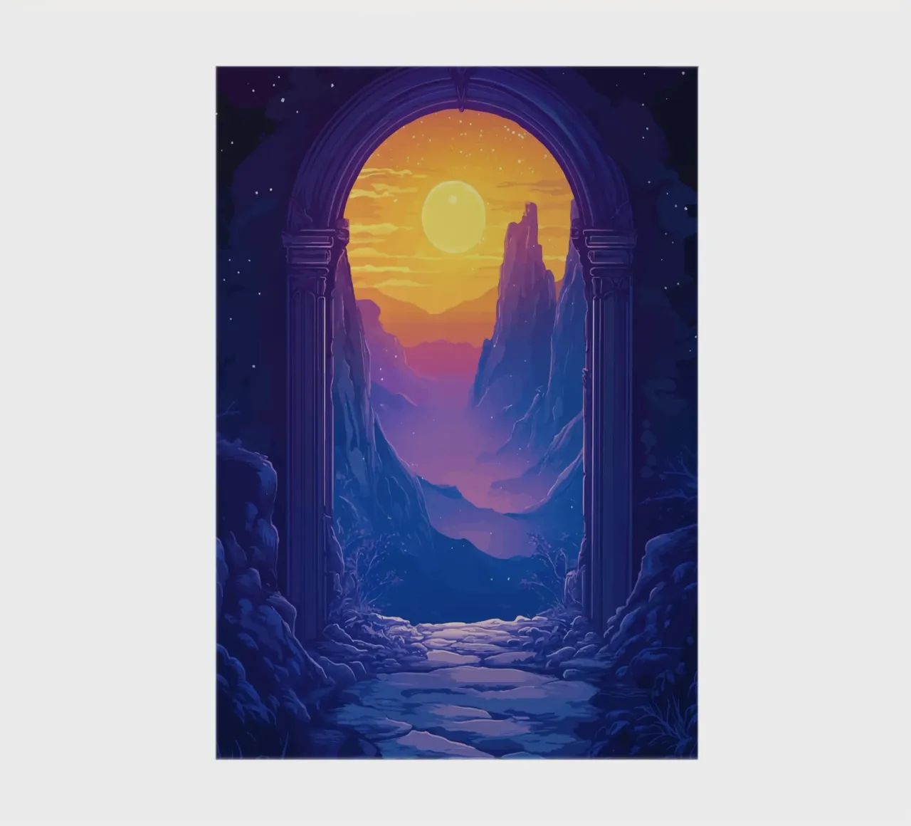 Gateway to a luminous dream world notebook by pixelbull - medieval art and more