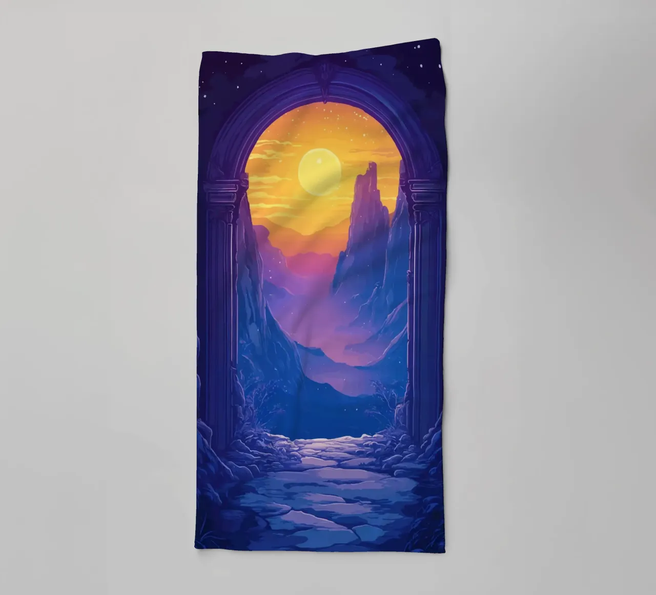 Gateway to a luminous dream world towel by pixelbull - medieval art and more
