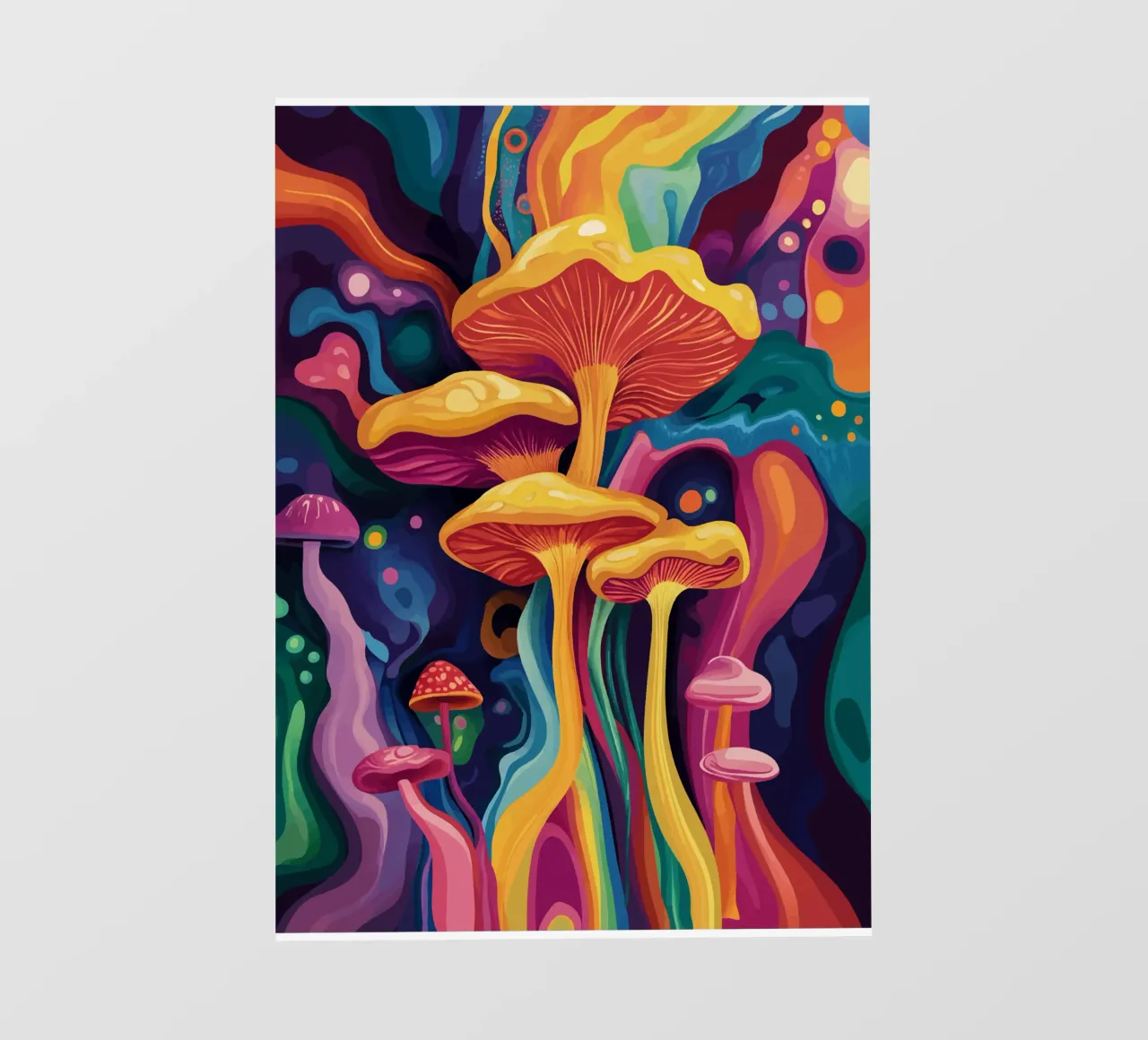 Funghi cosmici in un tripudio di colori pellicola backlit da pixelbull - medieval art and more