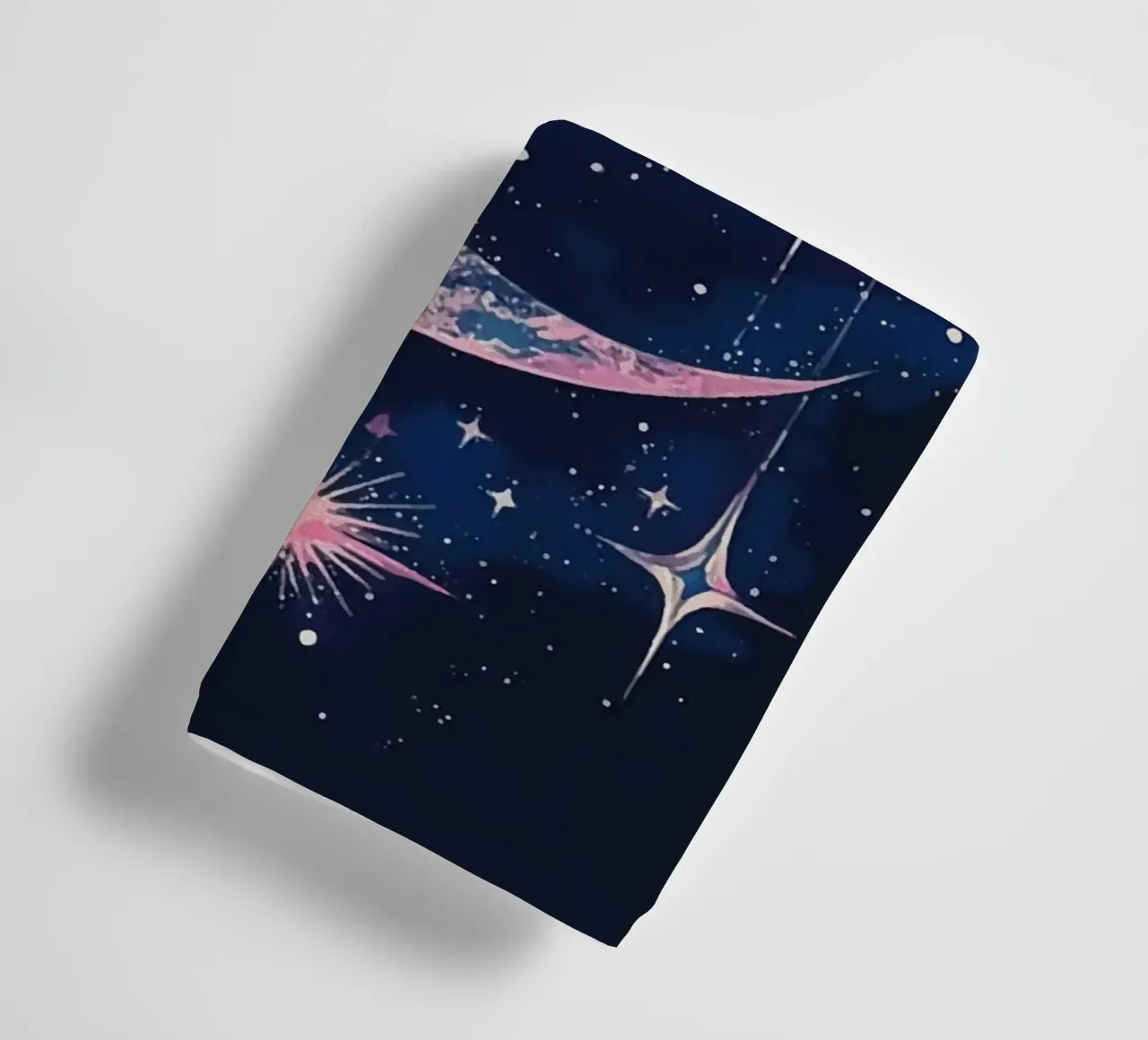 Cosmic reverie with crescent moon and stars towel by pixelbull - medieval art and more