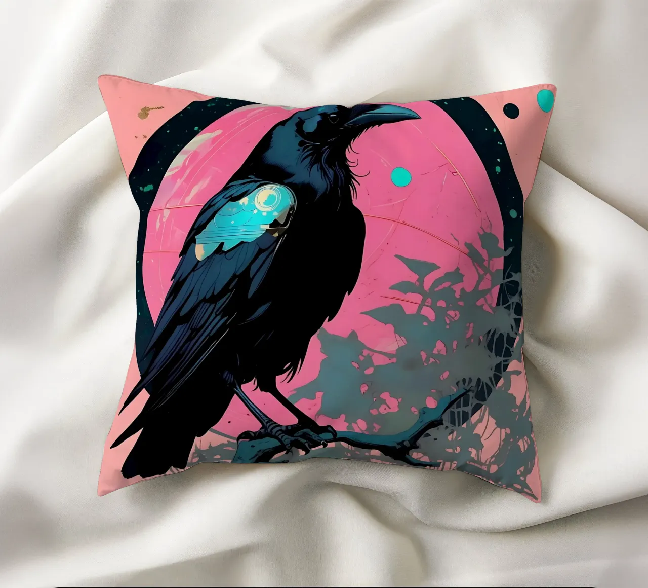 Corvo_Stile_D_2 cuscino da Tierisch bunt by LK