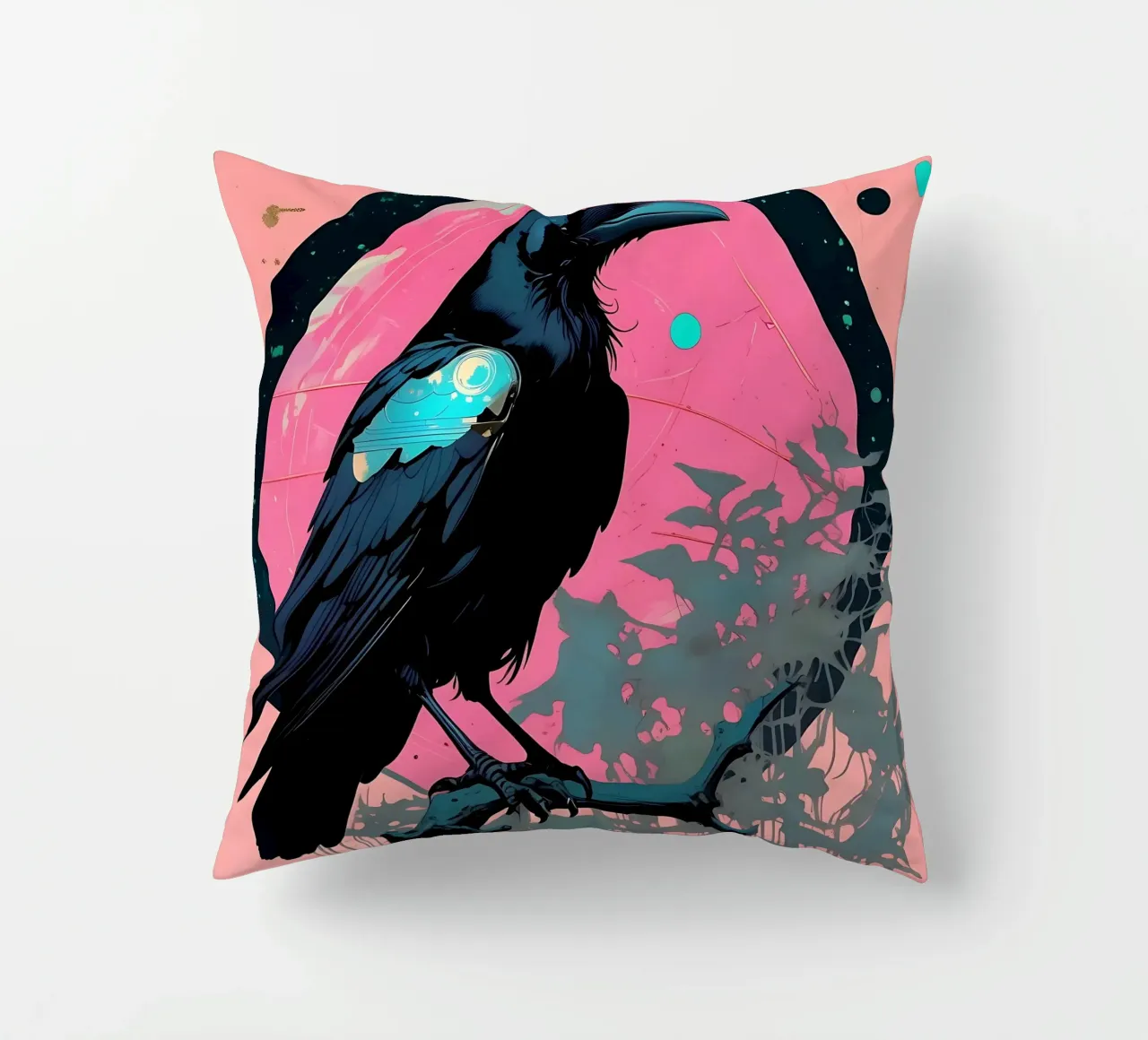 Corvo_Stile_D_2 cuscino da Tierisch bunt by LK